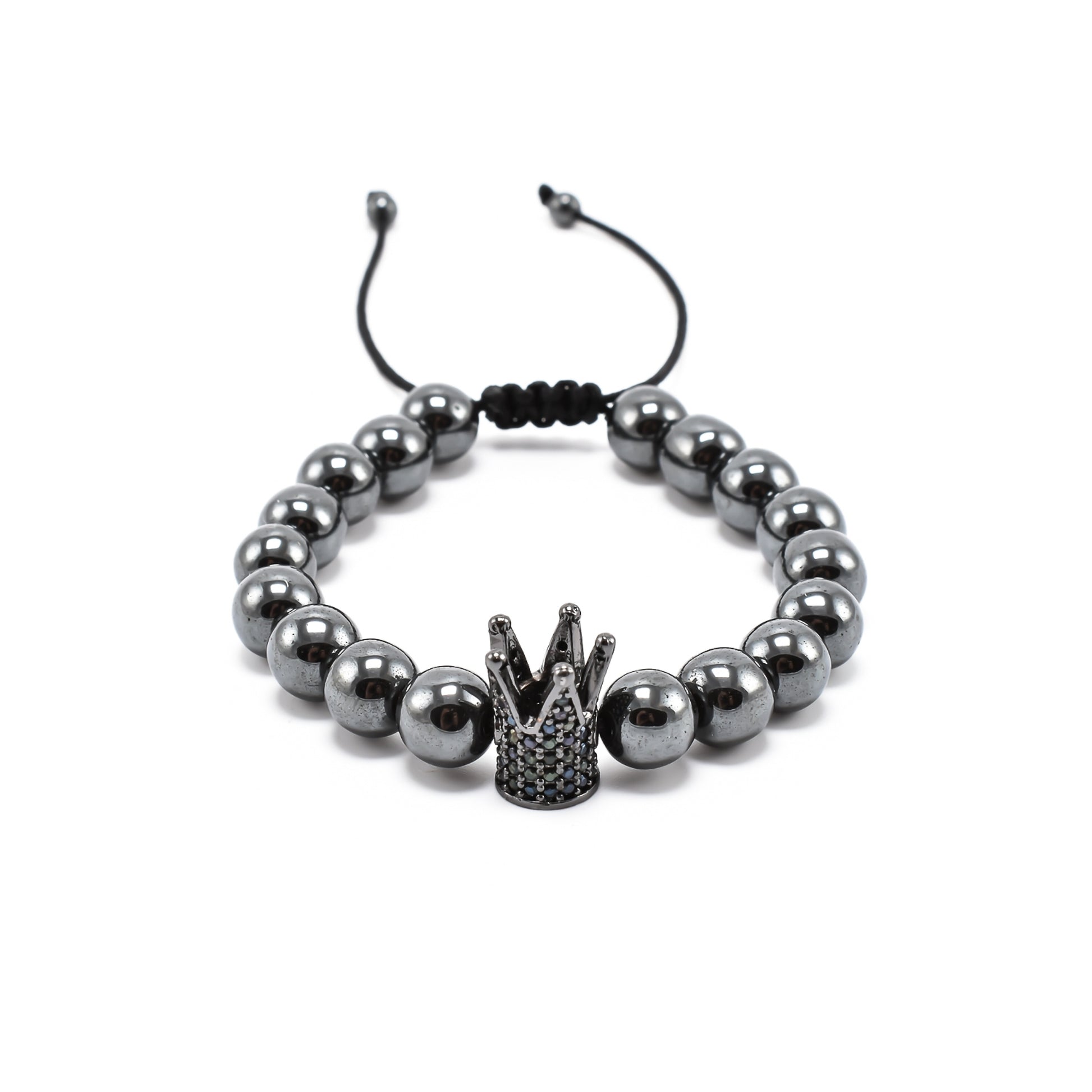 Bratara barbati cu bile mari din hematit