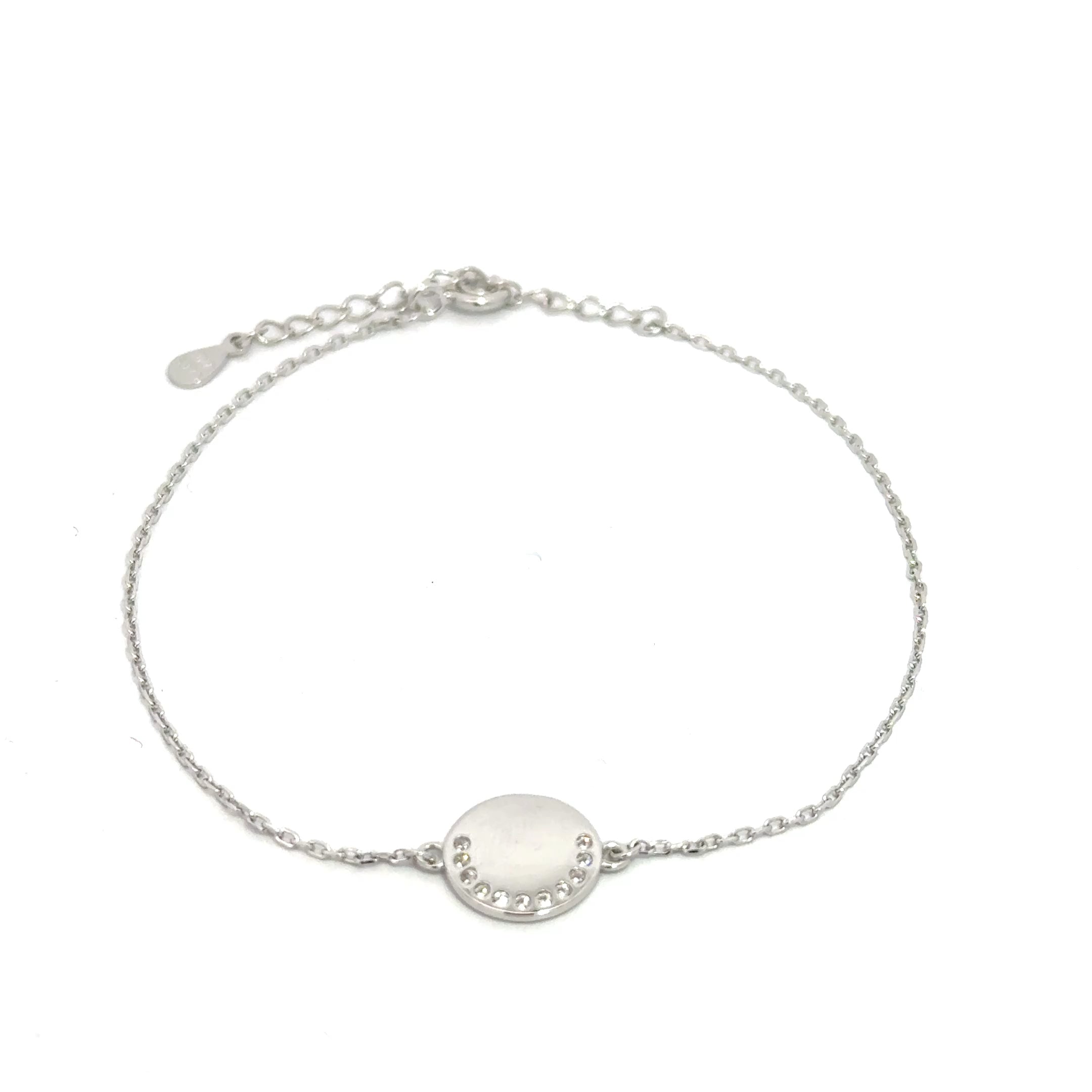 Brățară damă CERC PLIN, argint+zirconia