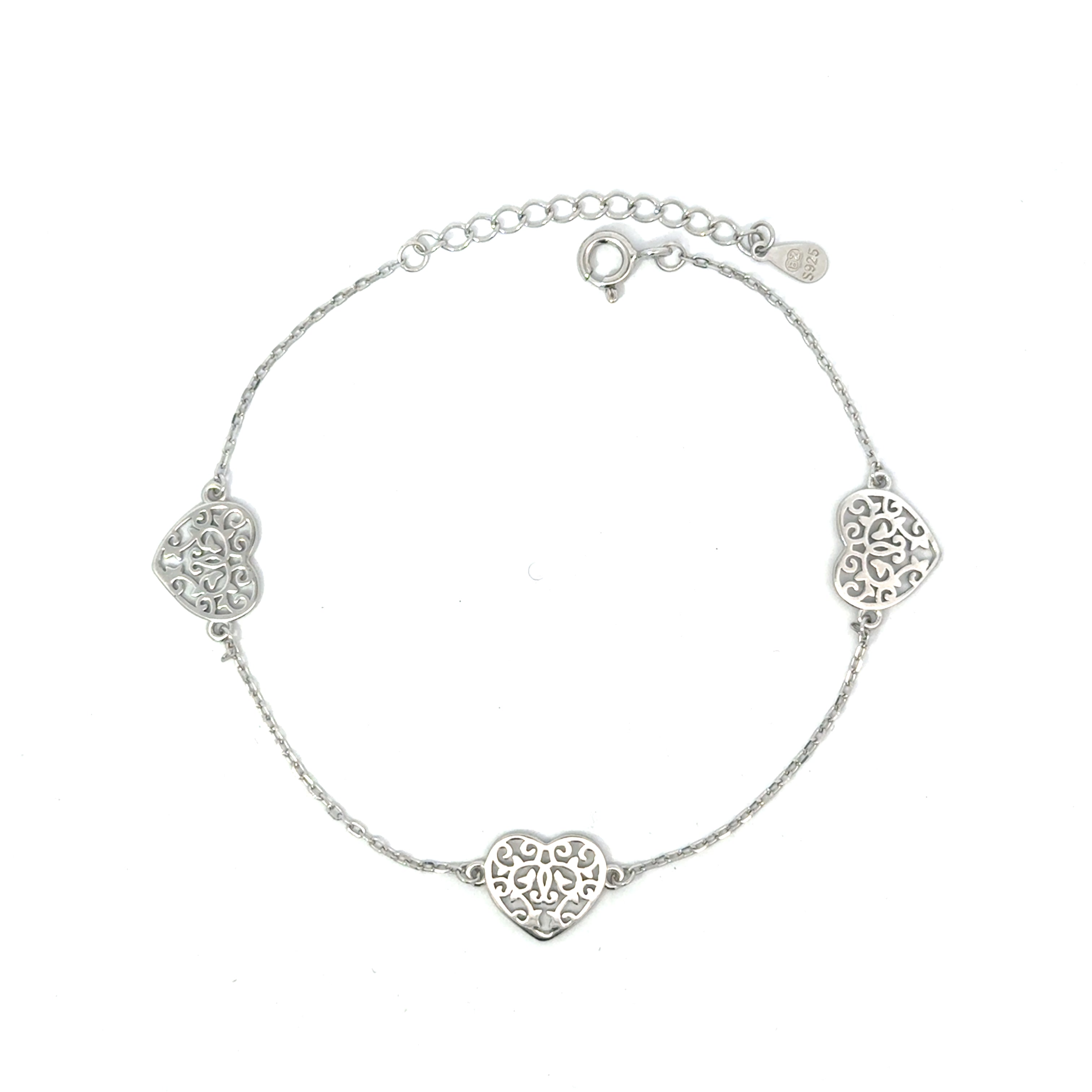 Brățară damă Inimă Înflorată, argint