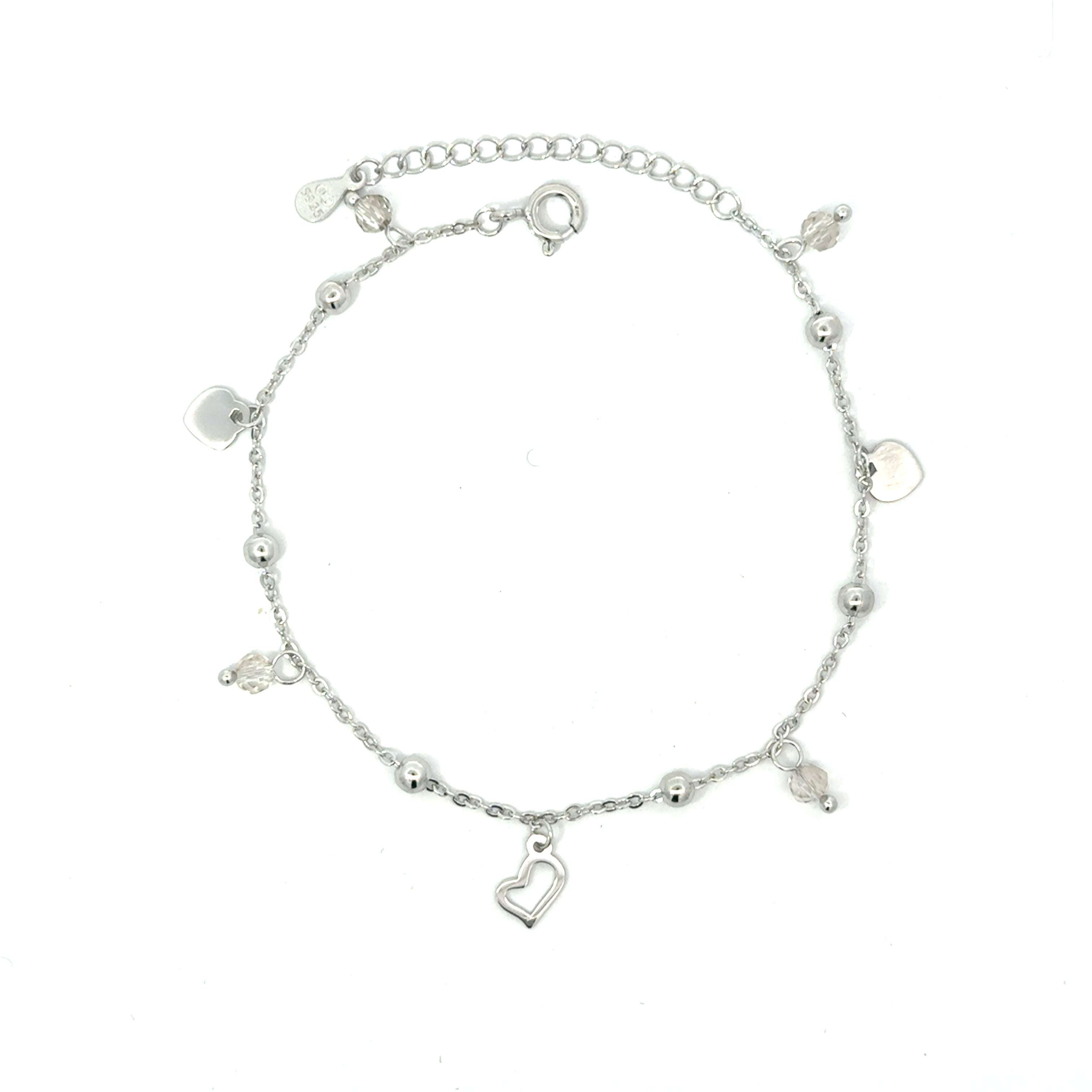 Brățară damă Inimi Înșiruite, argint