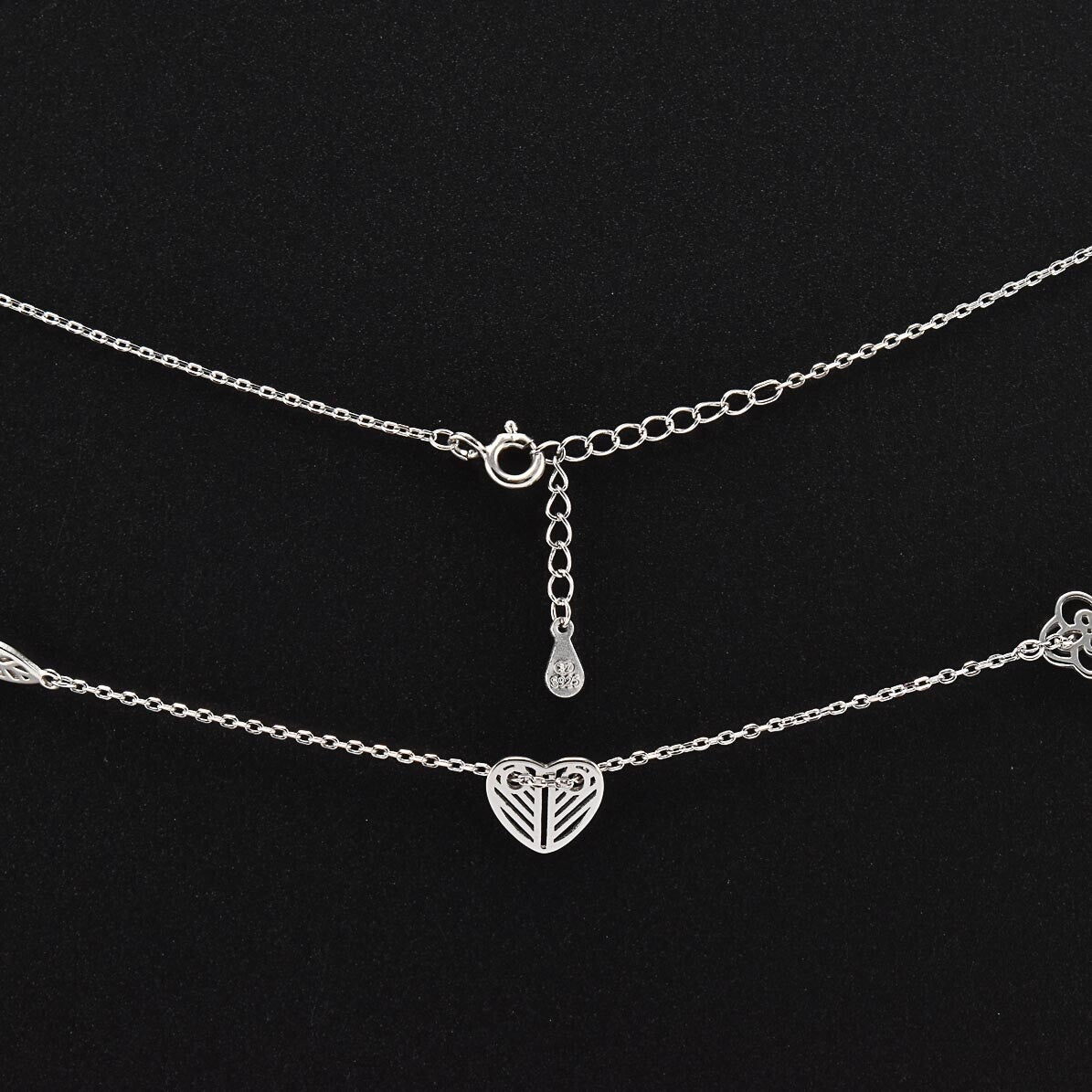 Lantisor dama din argint cu pandantiv sub forma de inima