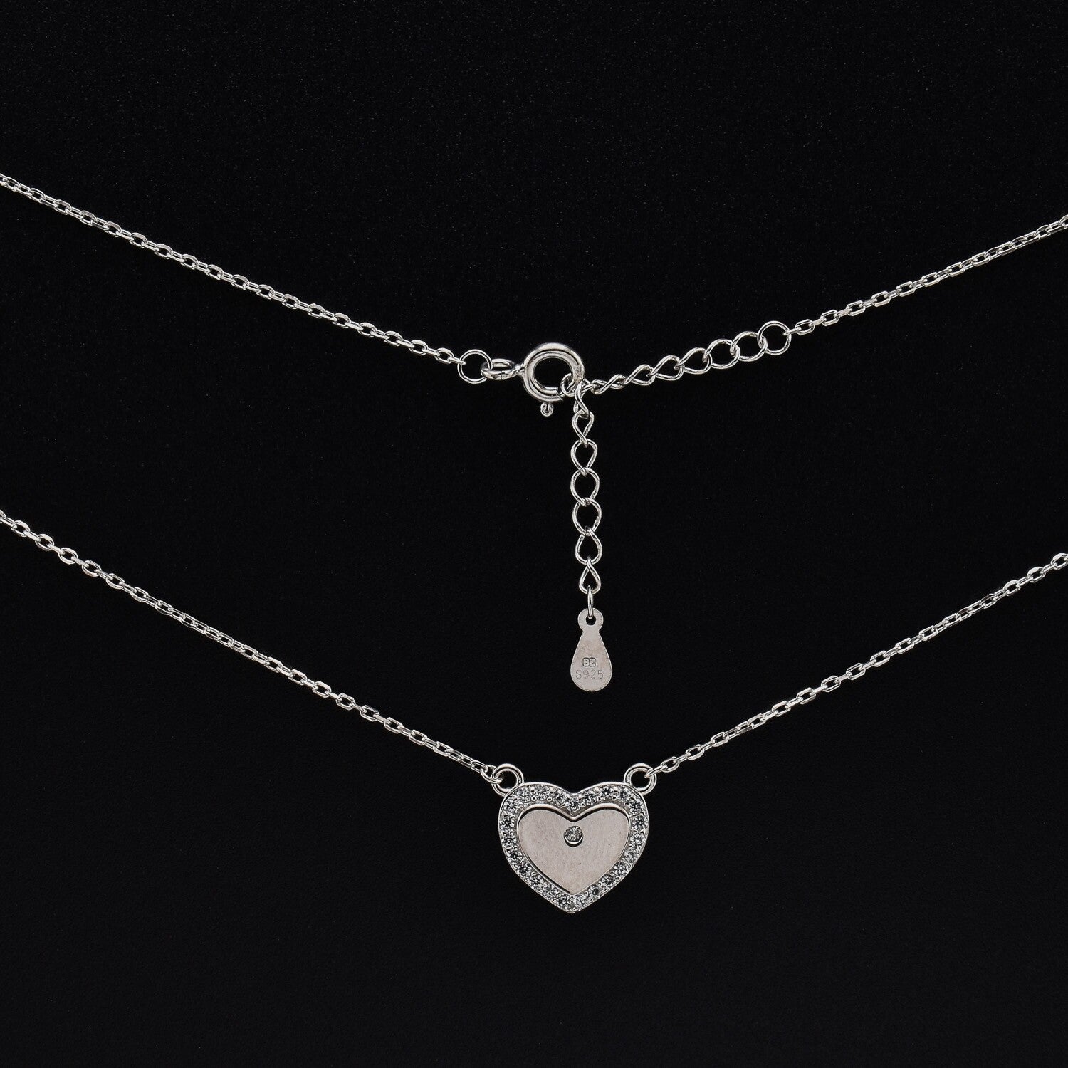 Lănțișor Damă din Argint 925 cu Pandantiv Inimioară