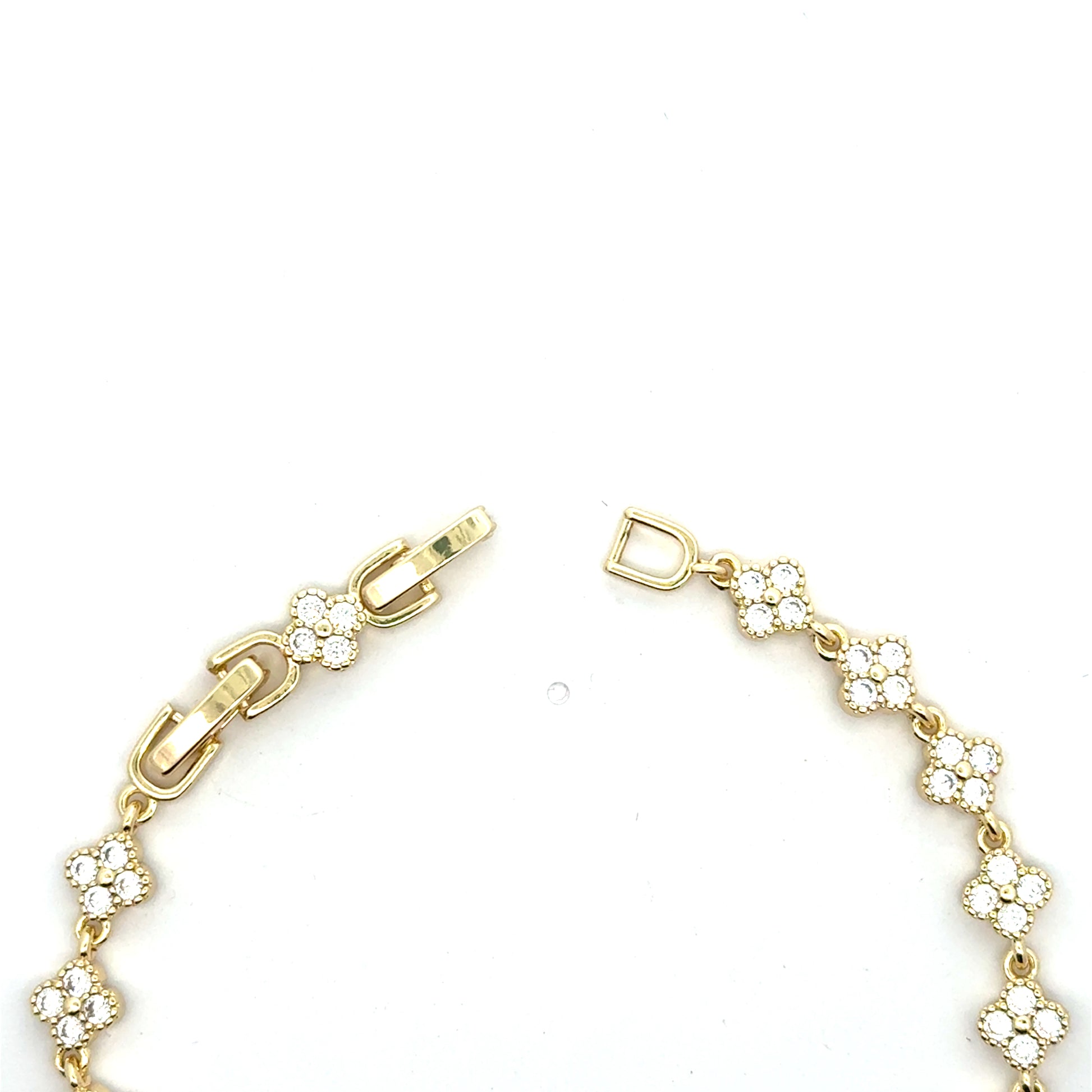 Brățară damă FLORI DE CRISTAL, placată cu Aur + cristale zirconia