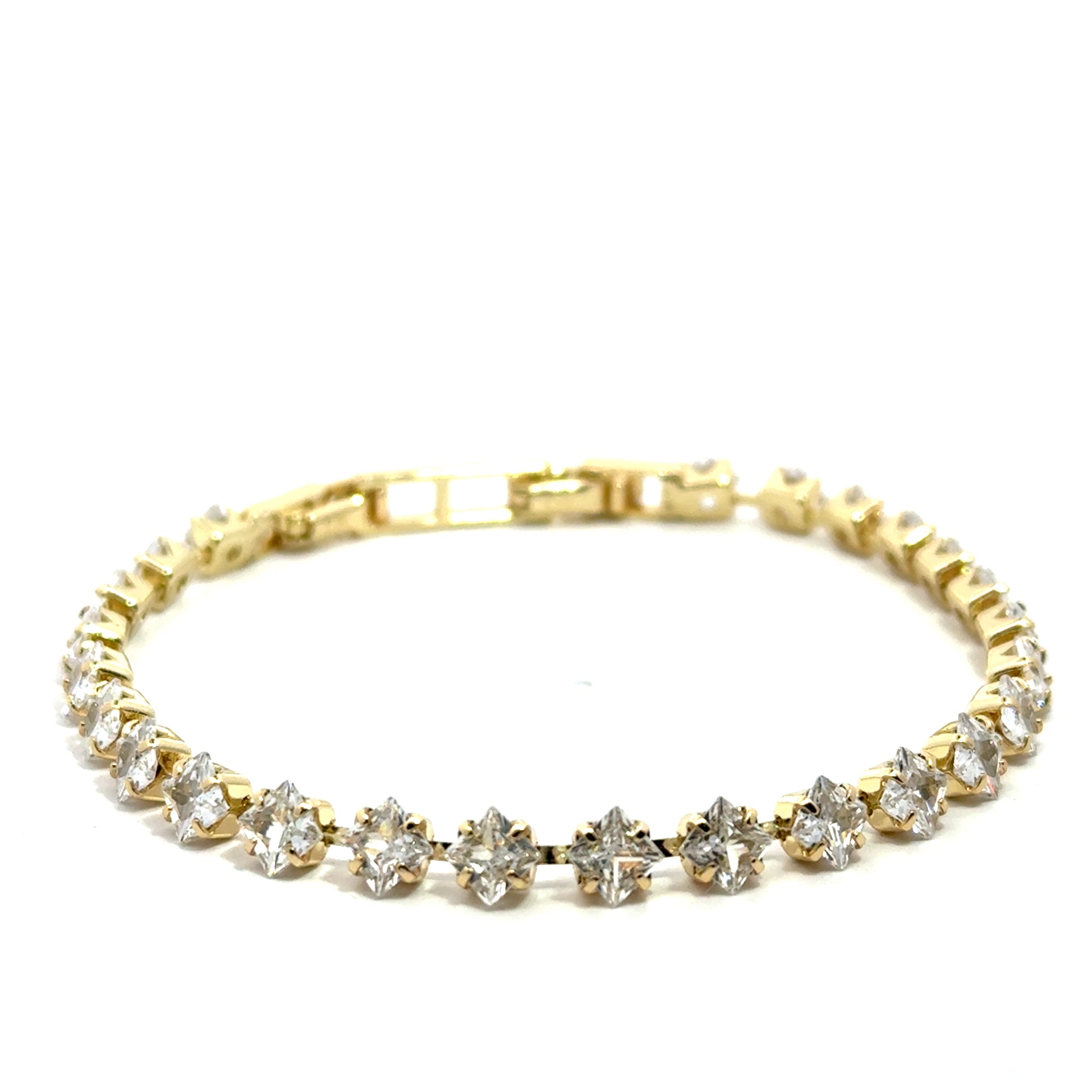 Brățară damă STEA DE CRISTAL, placată cu Aur + Zirconia