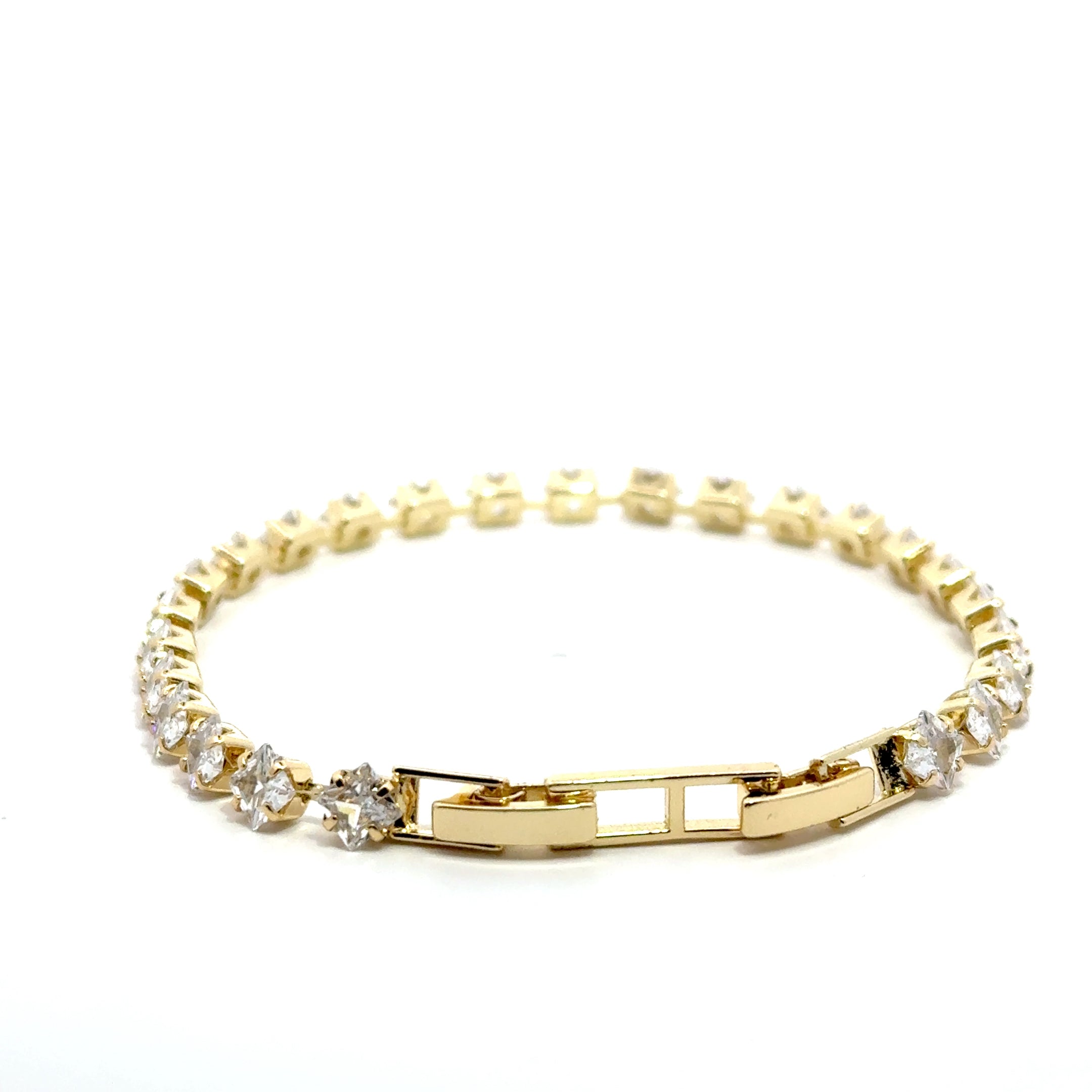 Brățară damă STEA DE CRISTAL, placată cu Aur + Zirconia