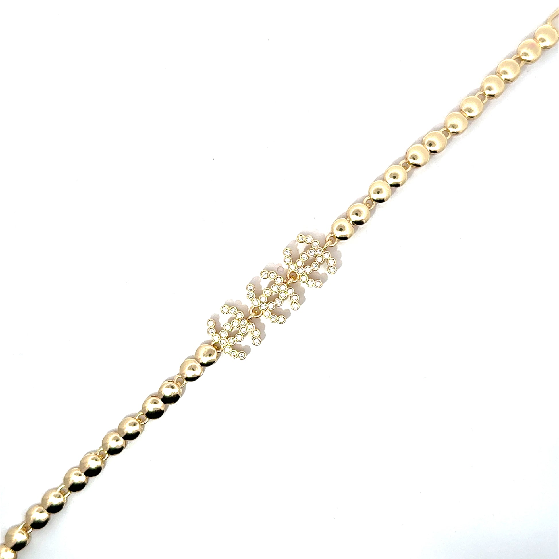 Brățară damă ”Chanel”, placată cu aur + zirconia