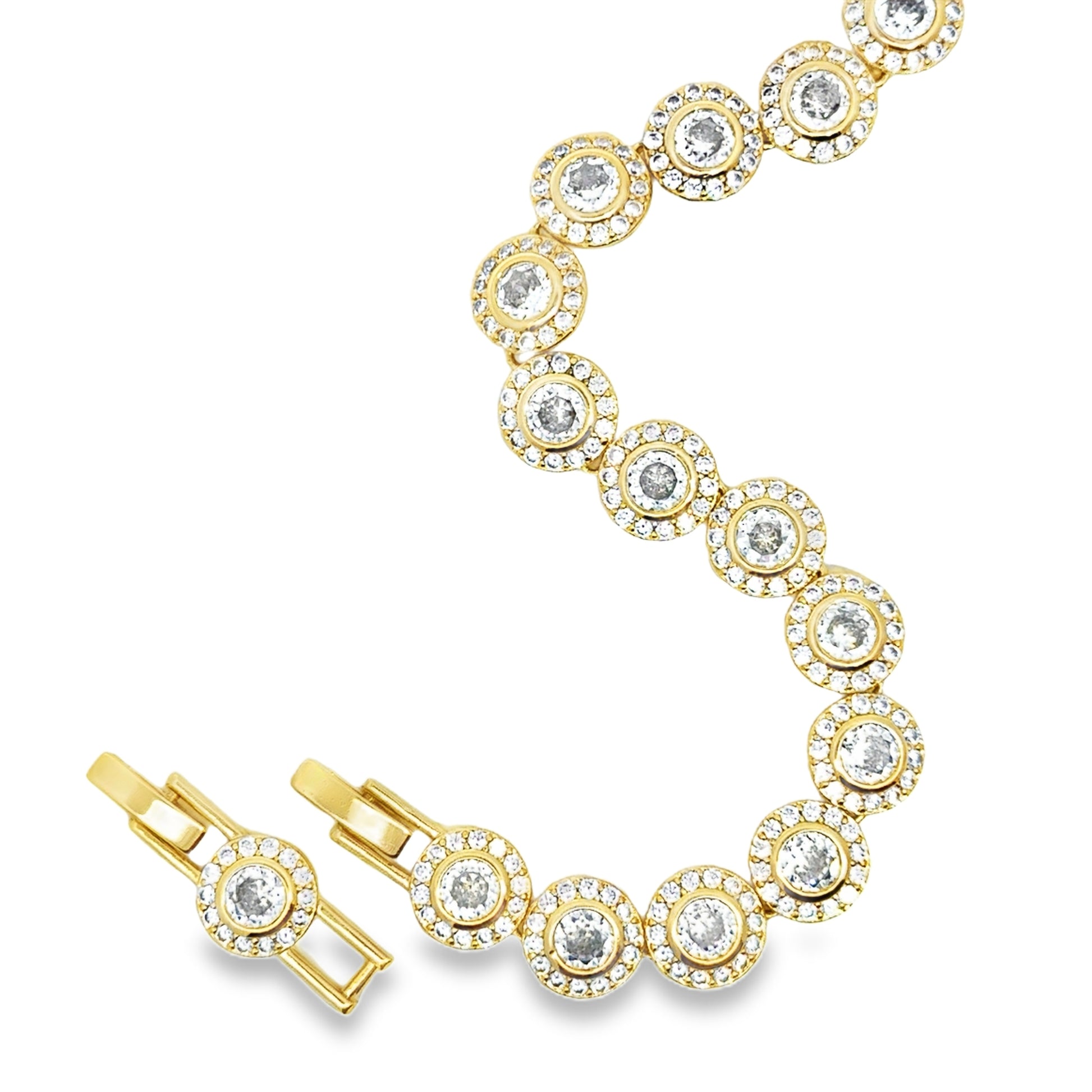 Brățară damă Fashion, placată cu aur + cristale zirconia