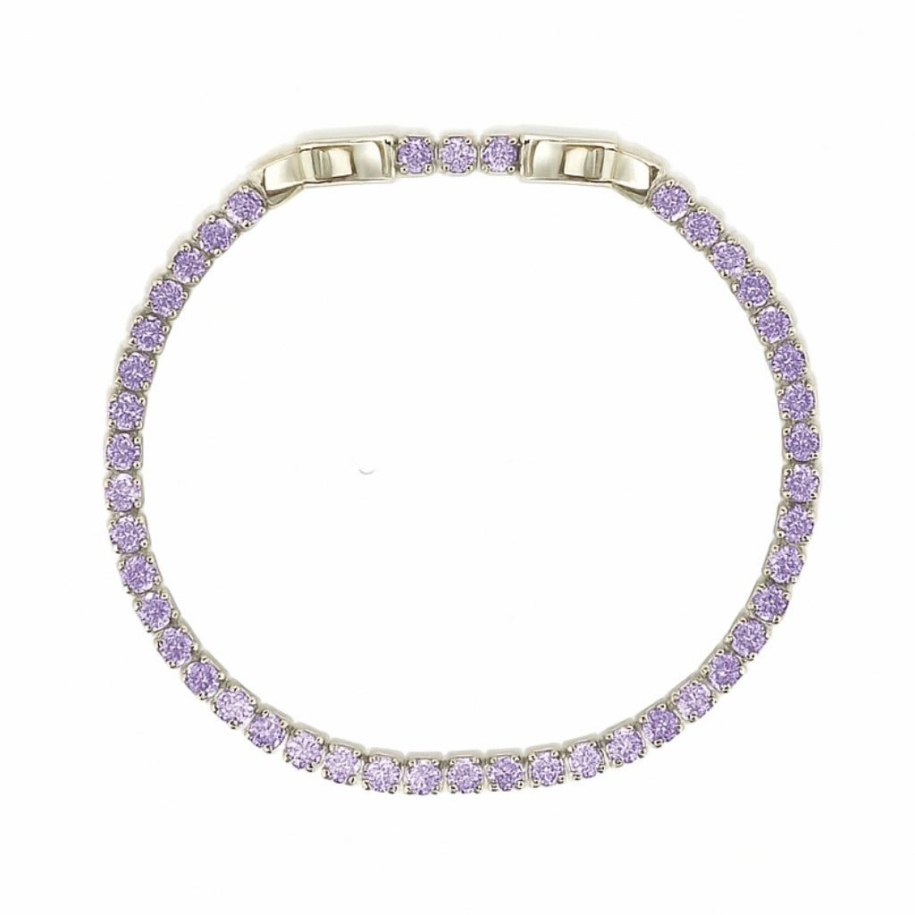 Bratara dama tennis din metale comune mov