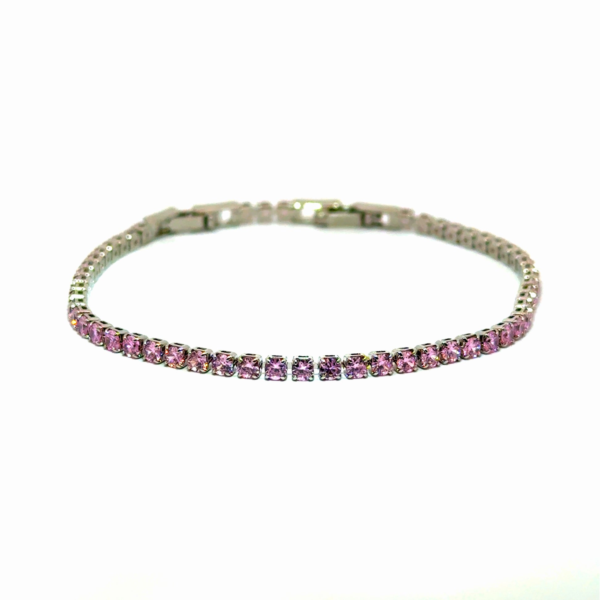 Bratara dama tennis din metale comune roz