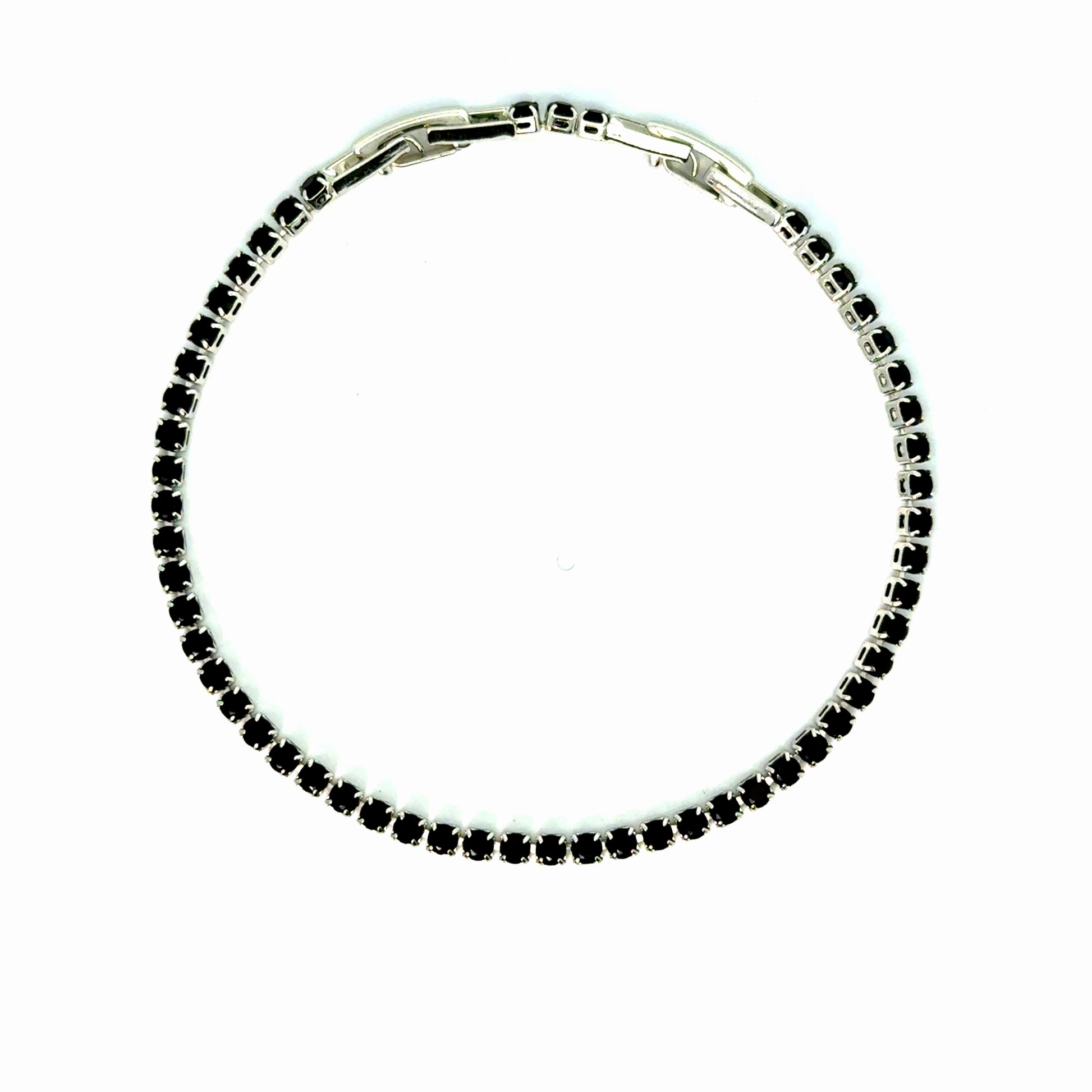 Bratara dama tennis din metale comune neagra