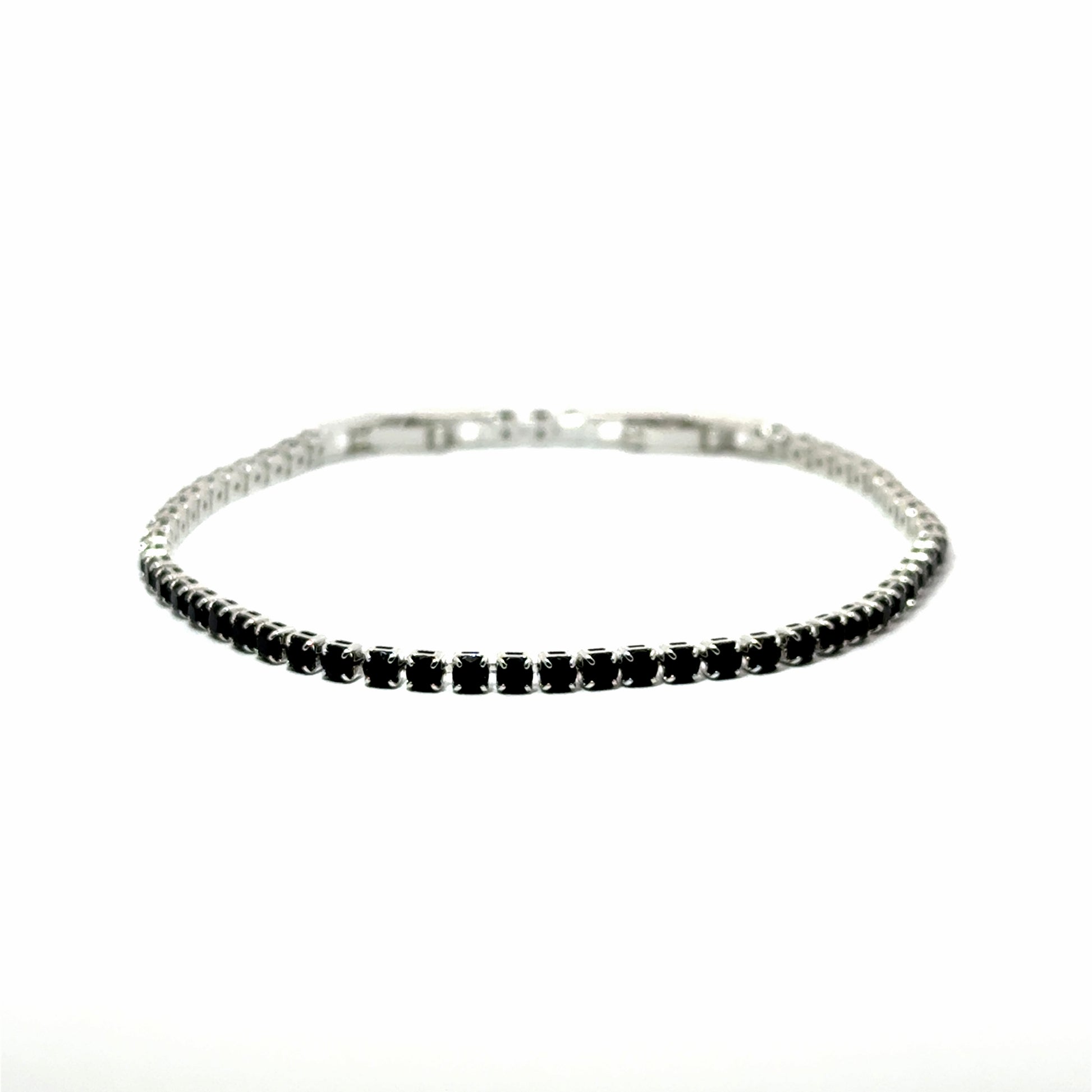 Bratara dama tennis din metale comune neagra