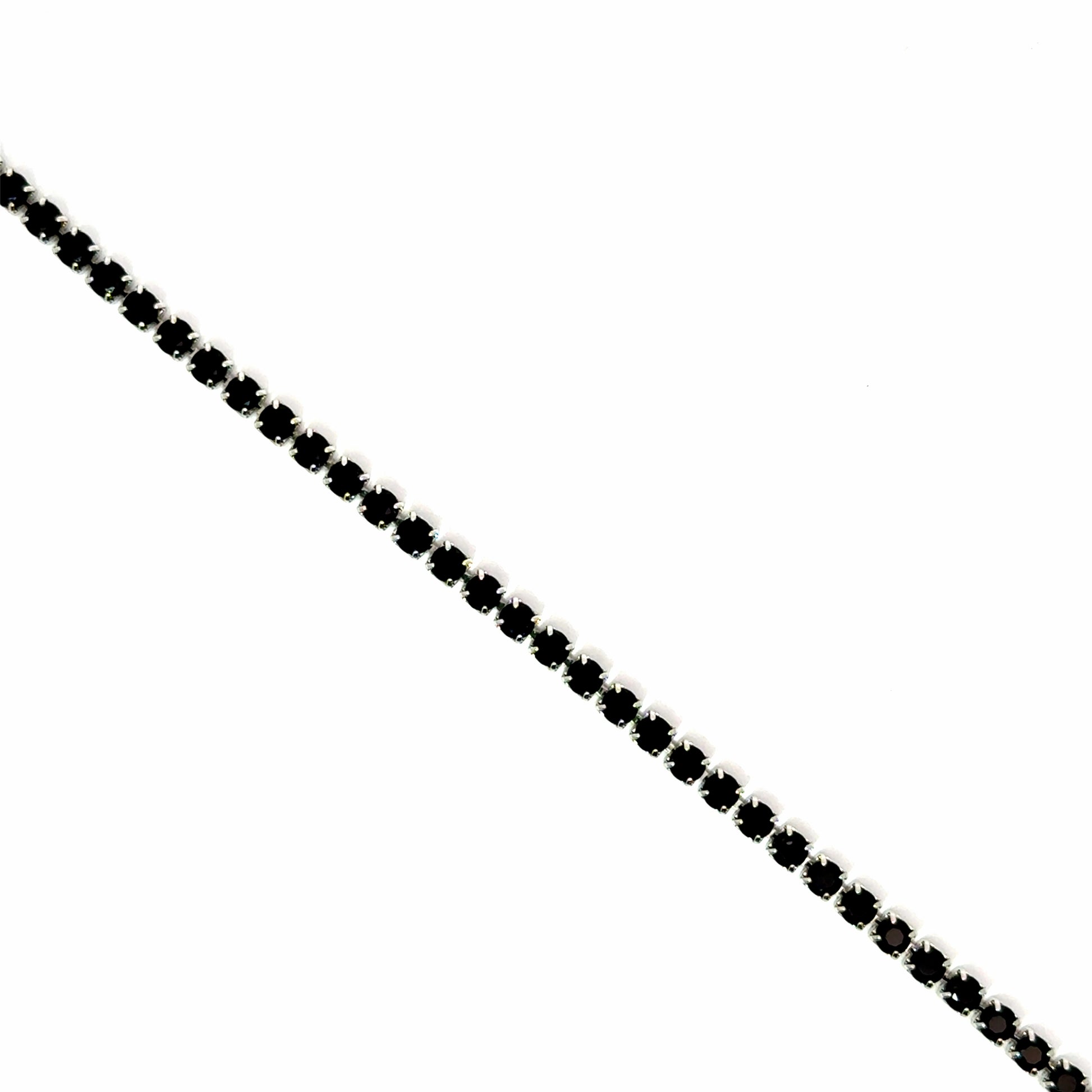 Bratara dama tennis din metale comune neagra