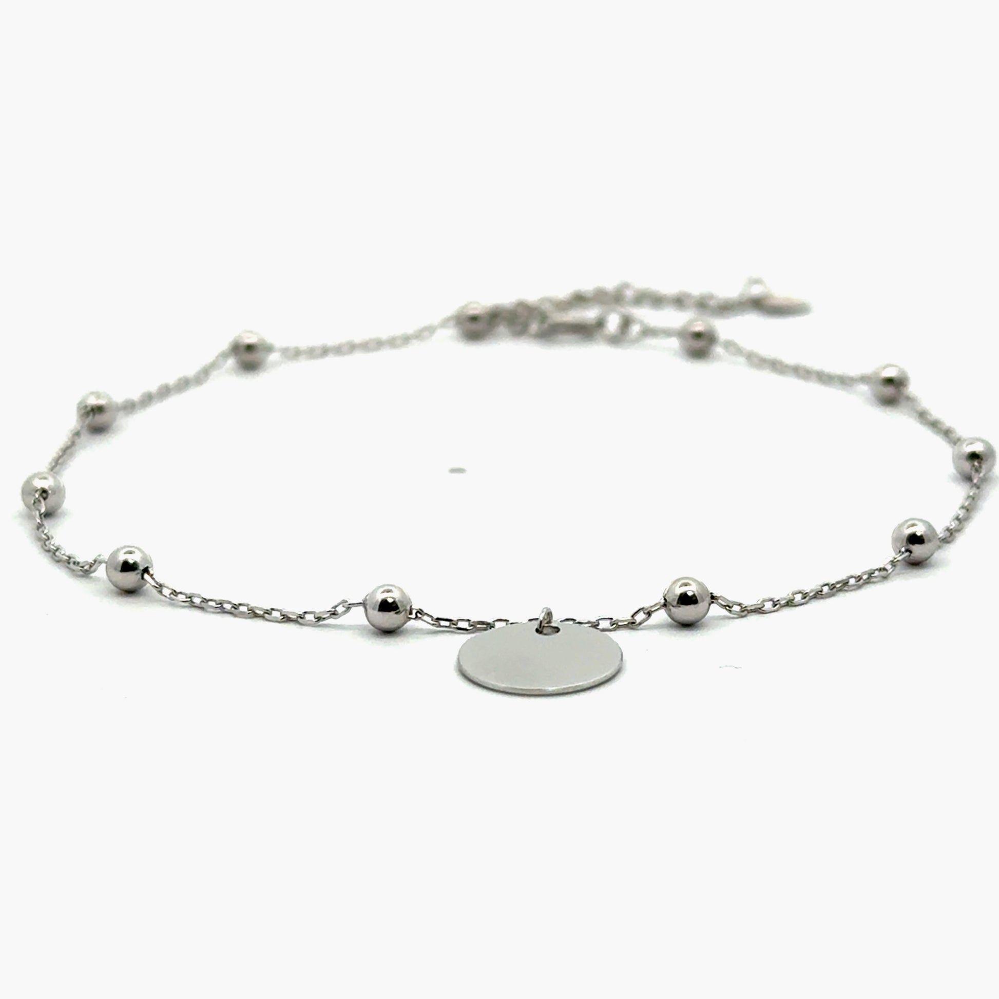 Bratara picior din argint cu pandantiv bănuț