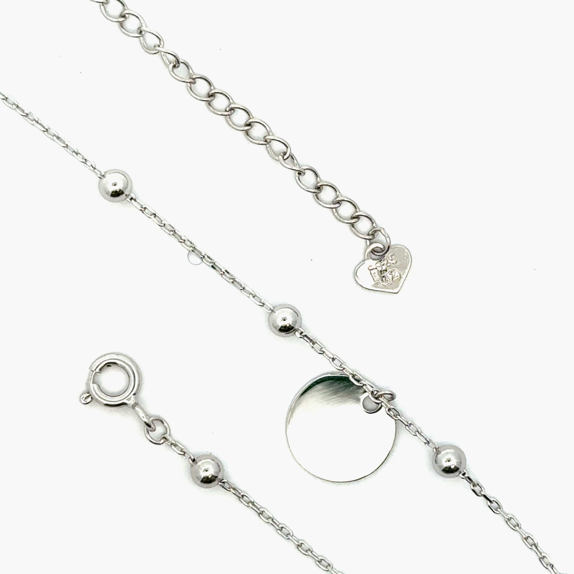 Bratara picior din argint cu pandantiv bănuț