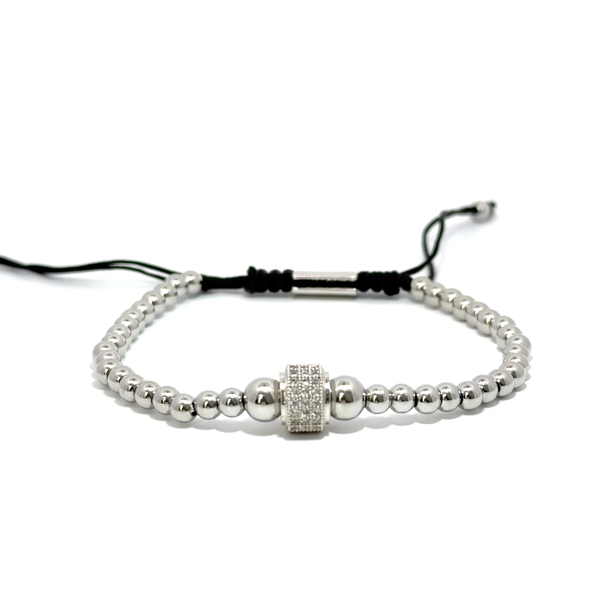 Bratara barbati din otel inoxidabil cu elemente Swarovski