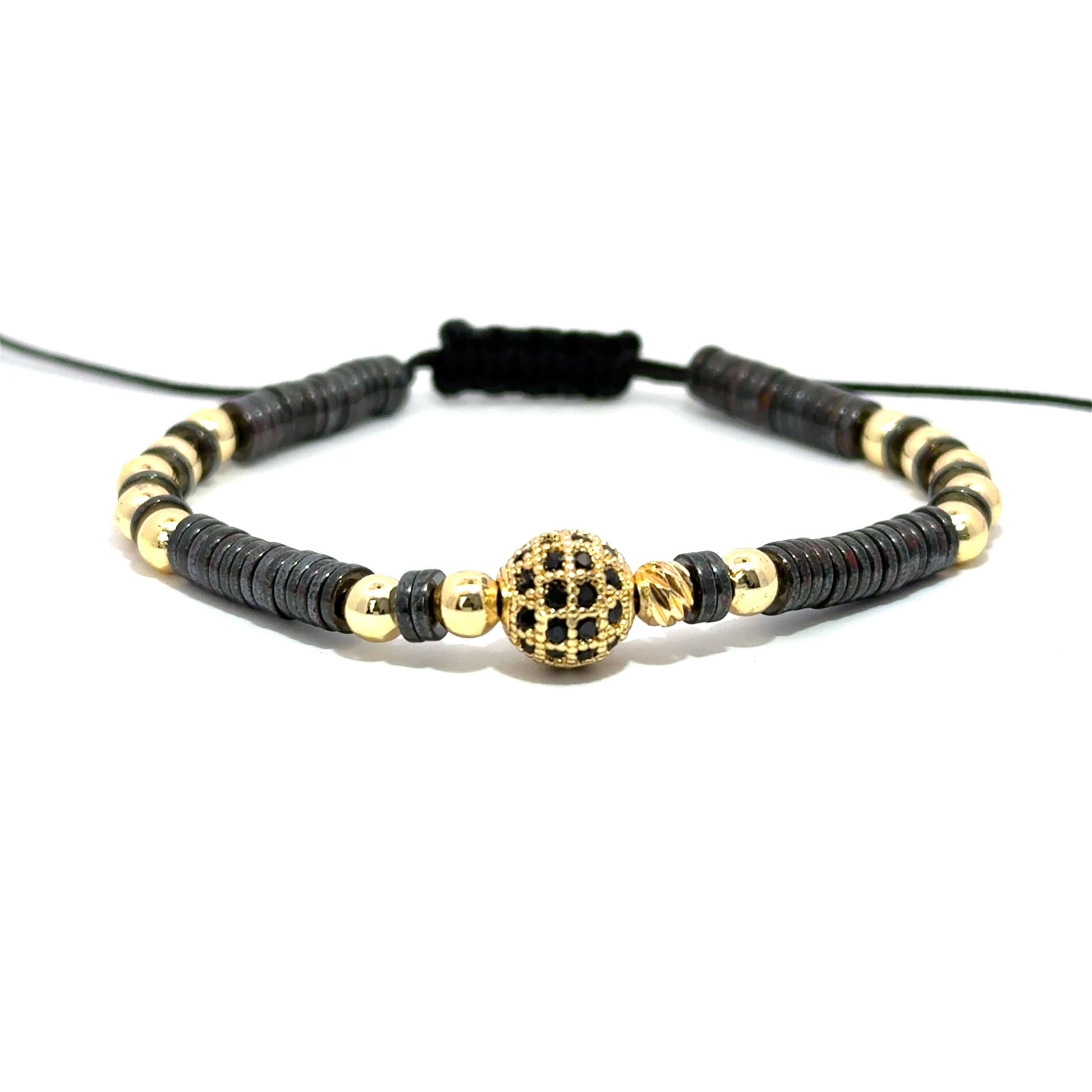 Bratara barbati din otel inoxidabil si hematit