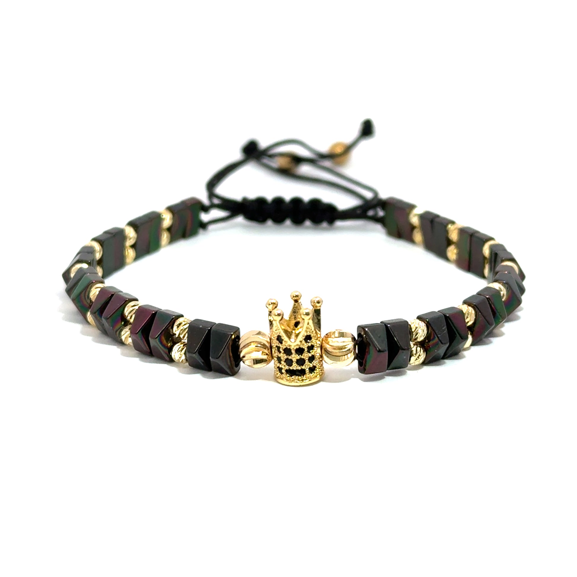 Bratara barbati din metal comun si hematit