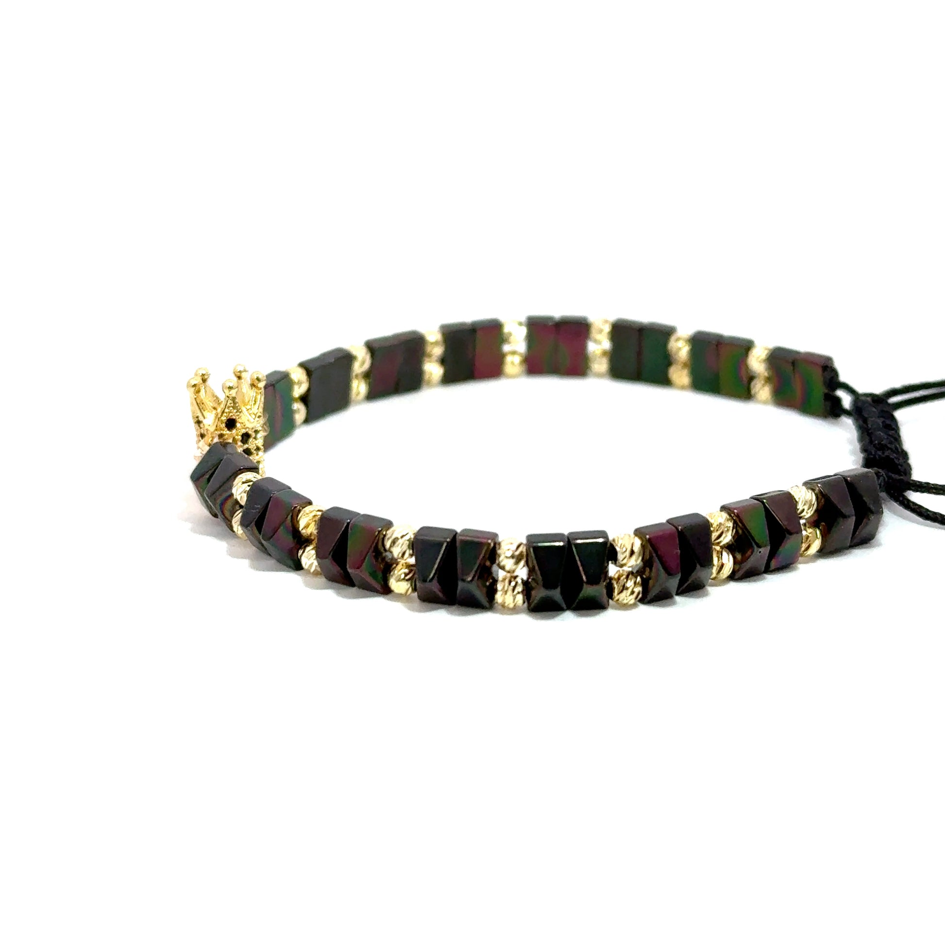 Bratara barbati din metal comun si hematit