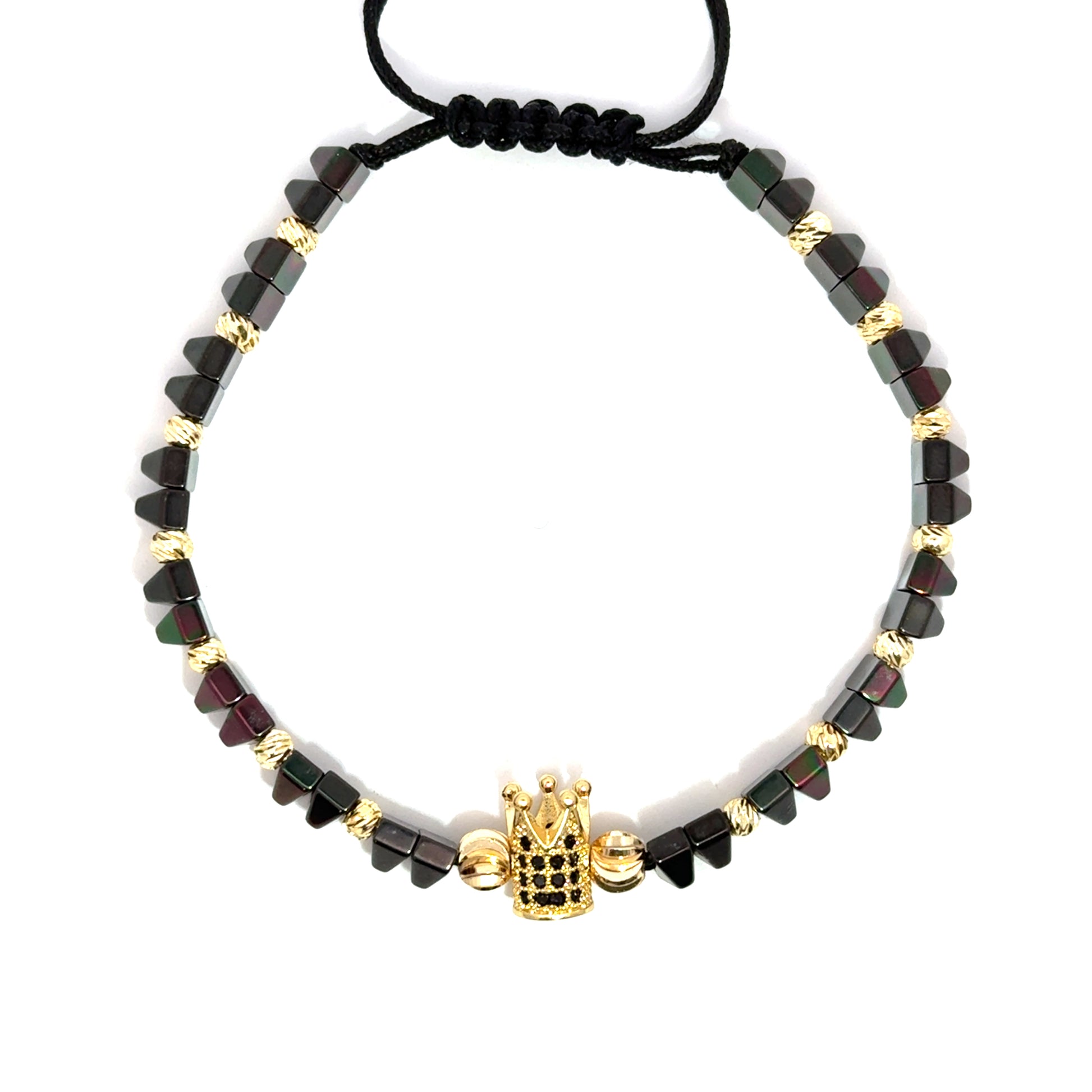 Bratara barbati din metal comun si hematit