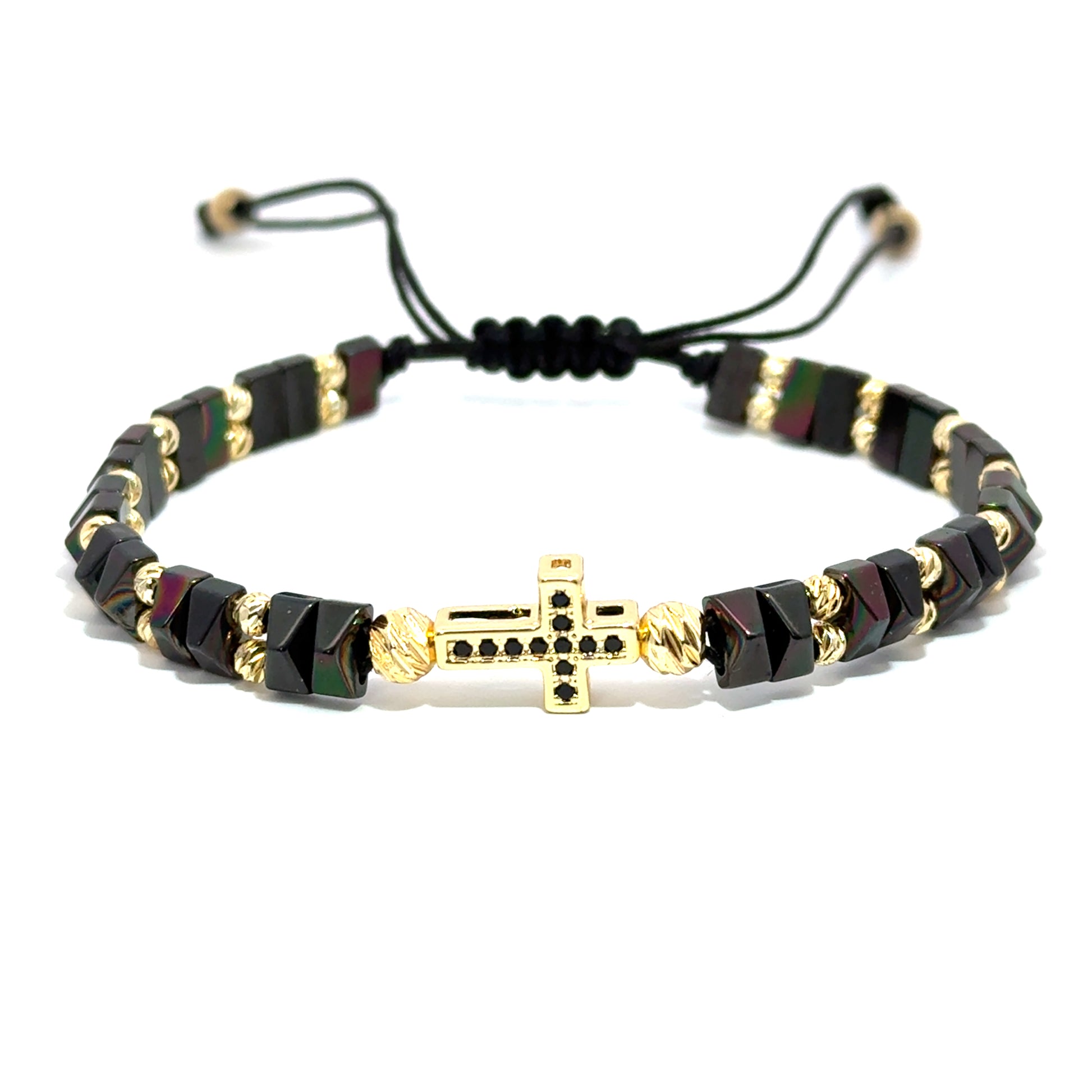 Bratara barbati din otel inoxidabil si hematit