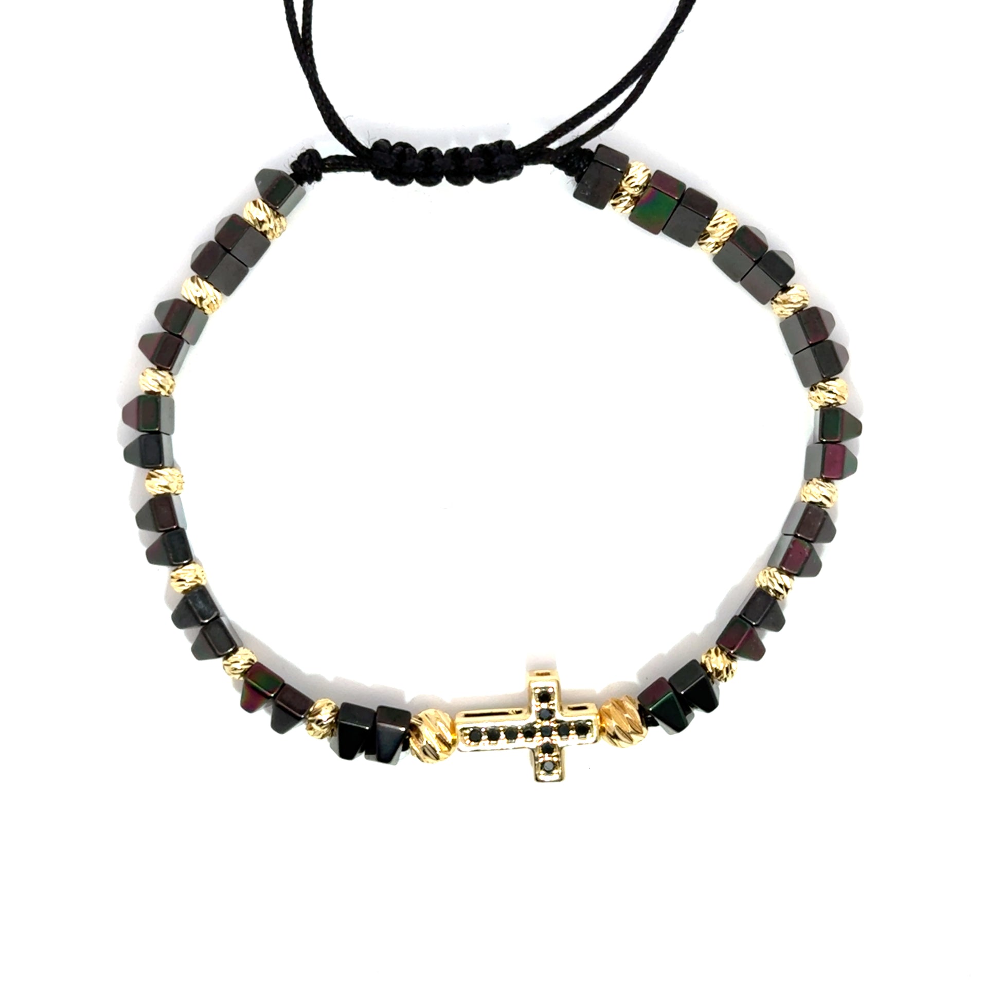 Bratara barbati din otel inoxidabil si hematit