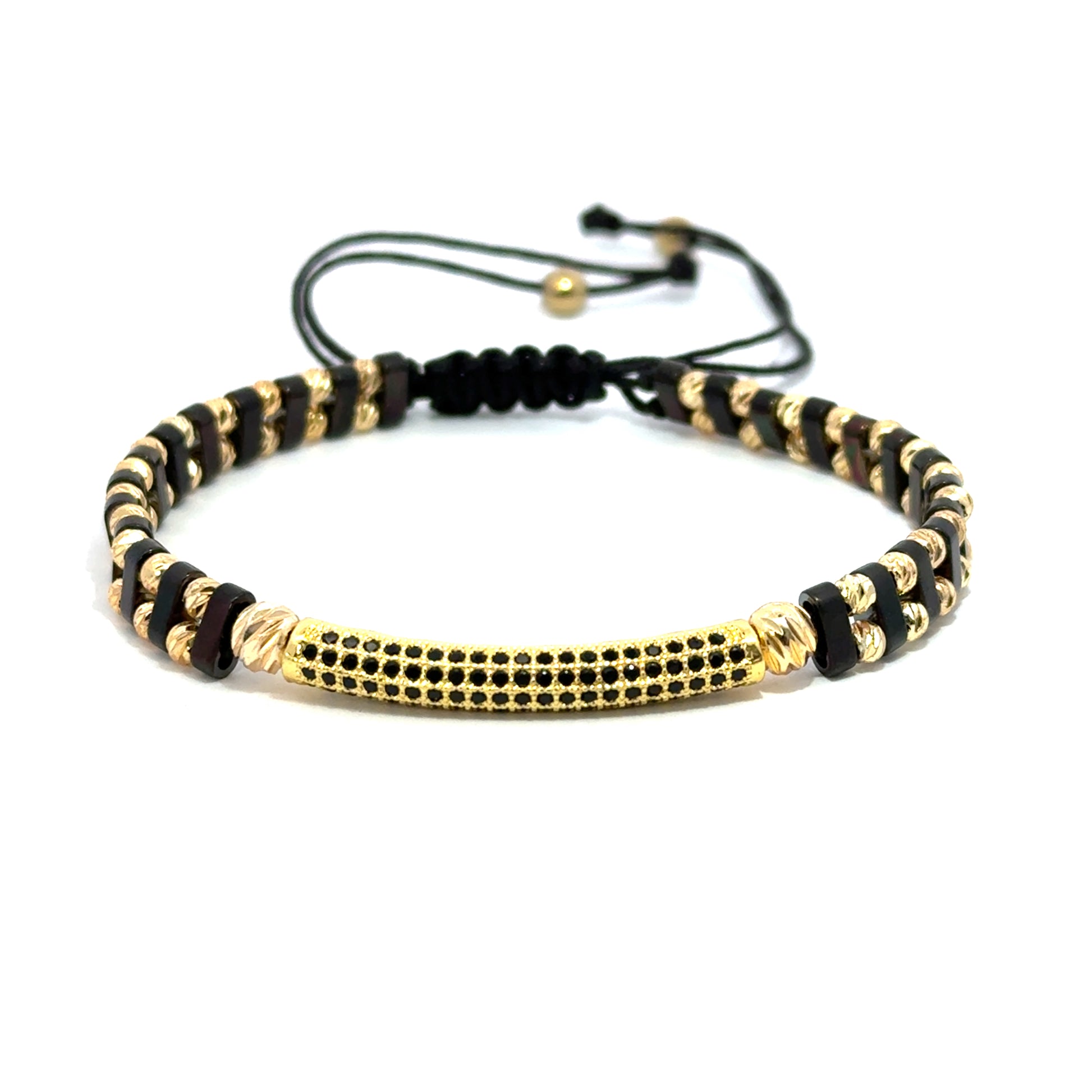 Bratara barbati din metal comun si hematit