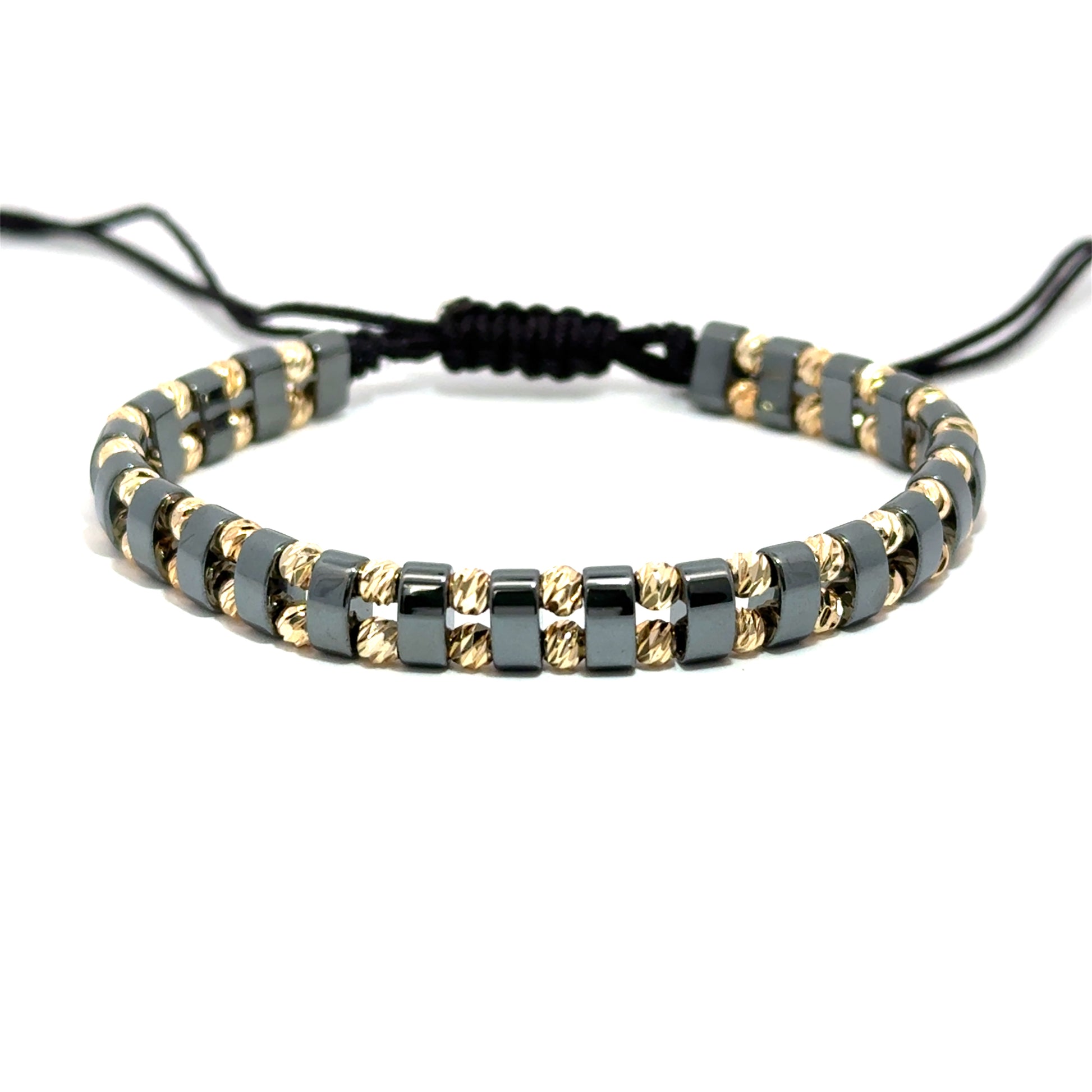 Bratara barbati din otel inoxidabil si hematit