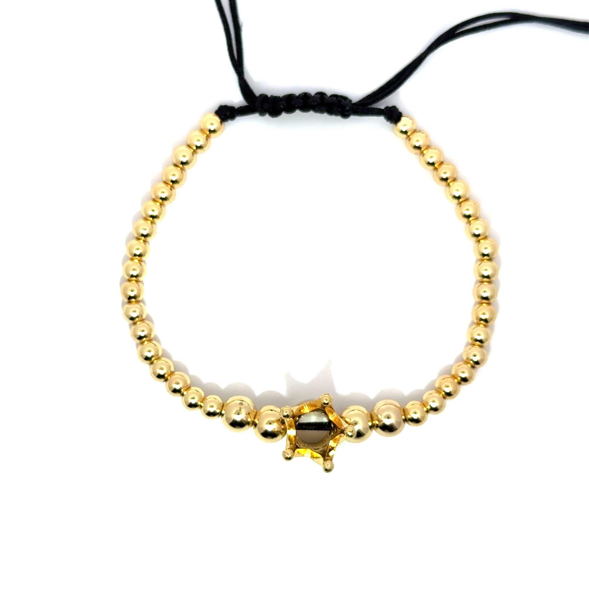 Bratara barbati din otel inoxidabil placata cu aur