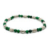 Bratara barbati din malachit si otel inoxidabil