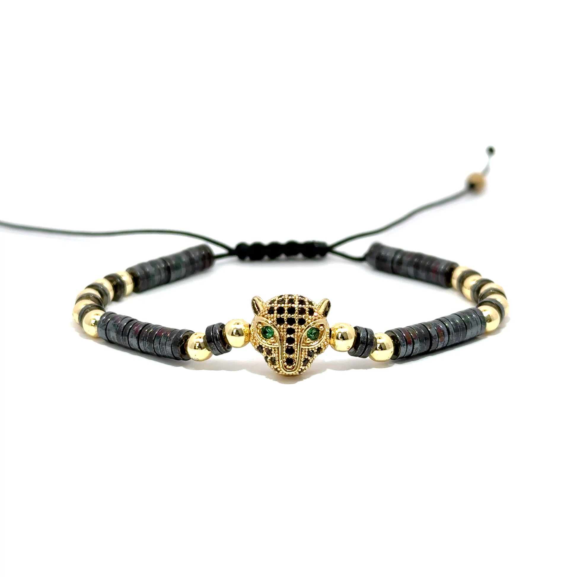 Bratara barbati din otel inoxidabil si hematit