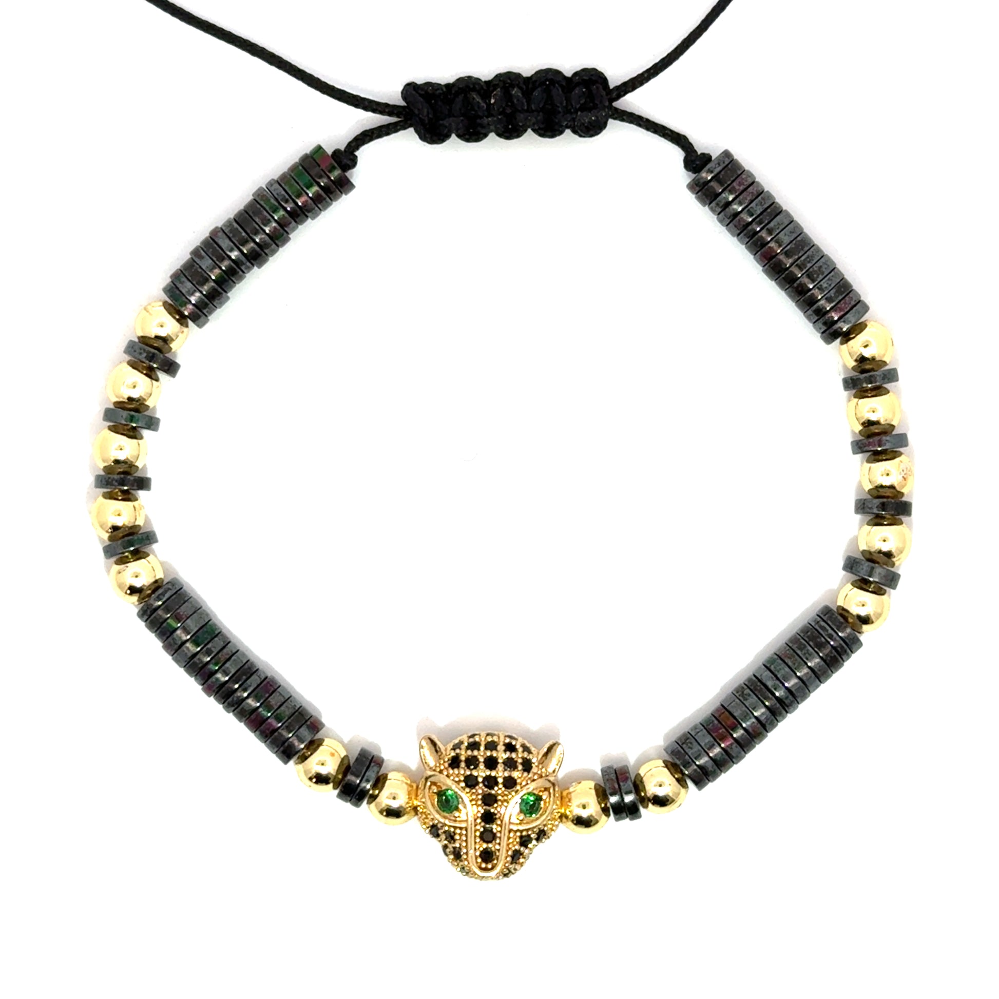 Bratara barbati din otel inoxidabil si hematit