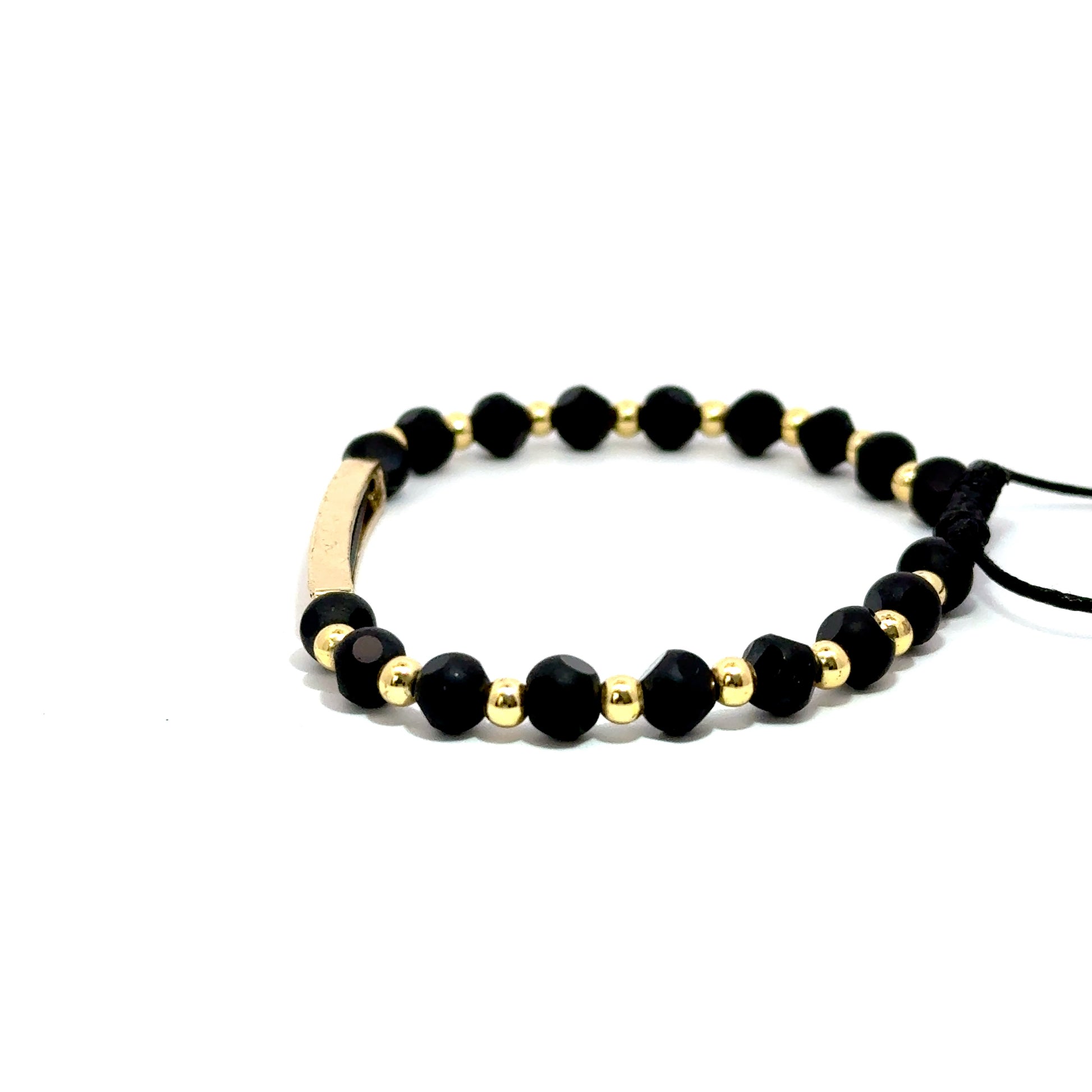 Bratara barbati din metal comun si cristal