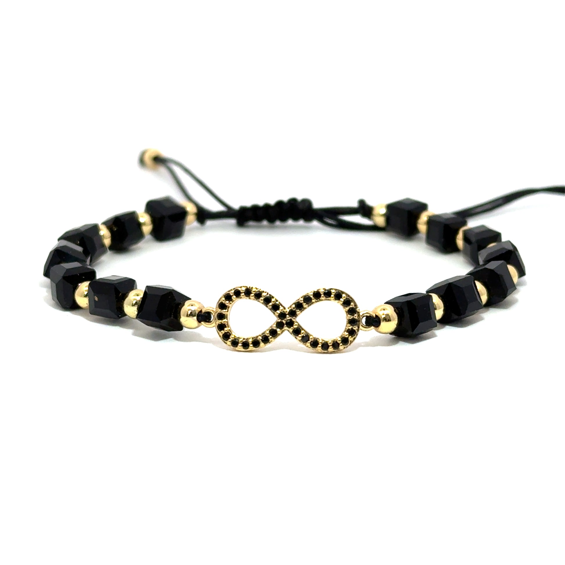 Bratara barbati din otel inoxidabil si cristal