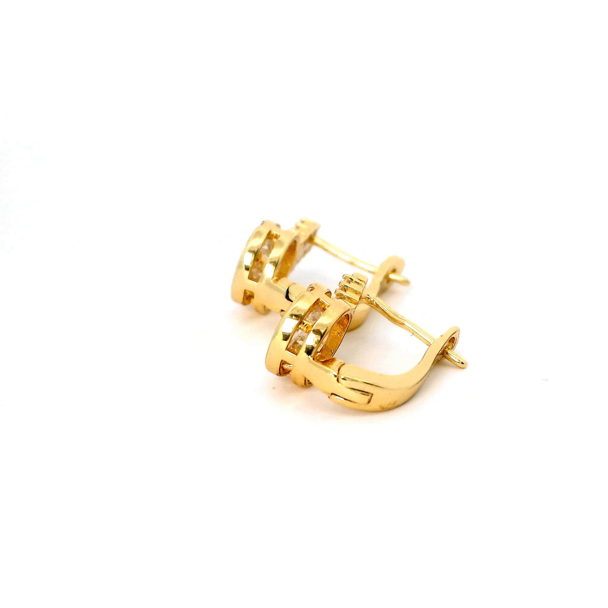 Cercei dama placati cu aur eleganti