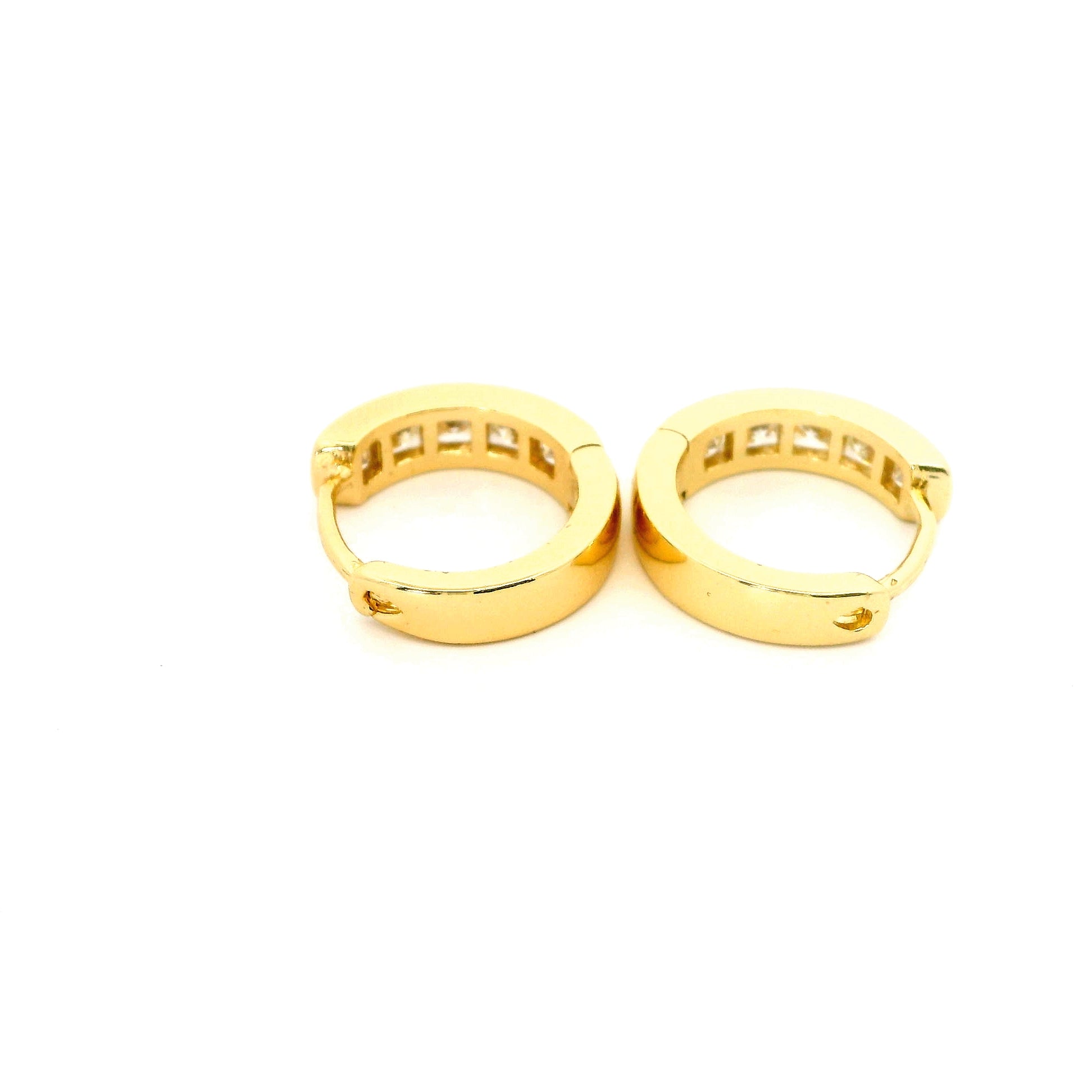 Cercei dama placati cu aur cu pietre zirconiu