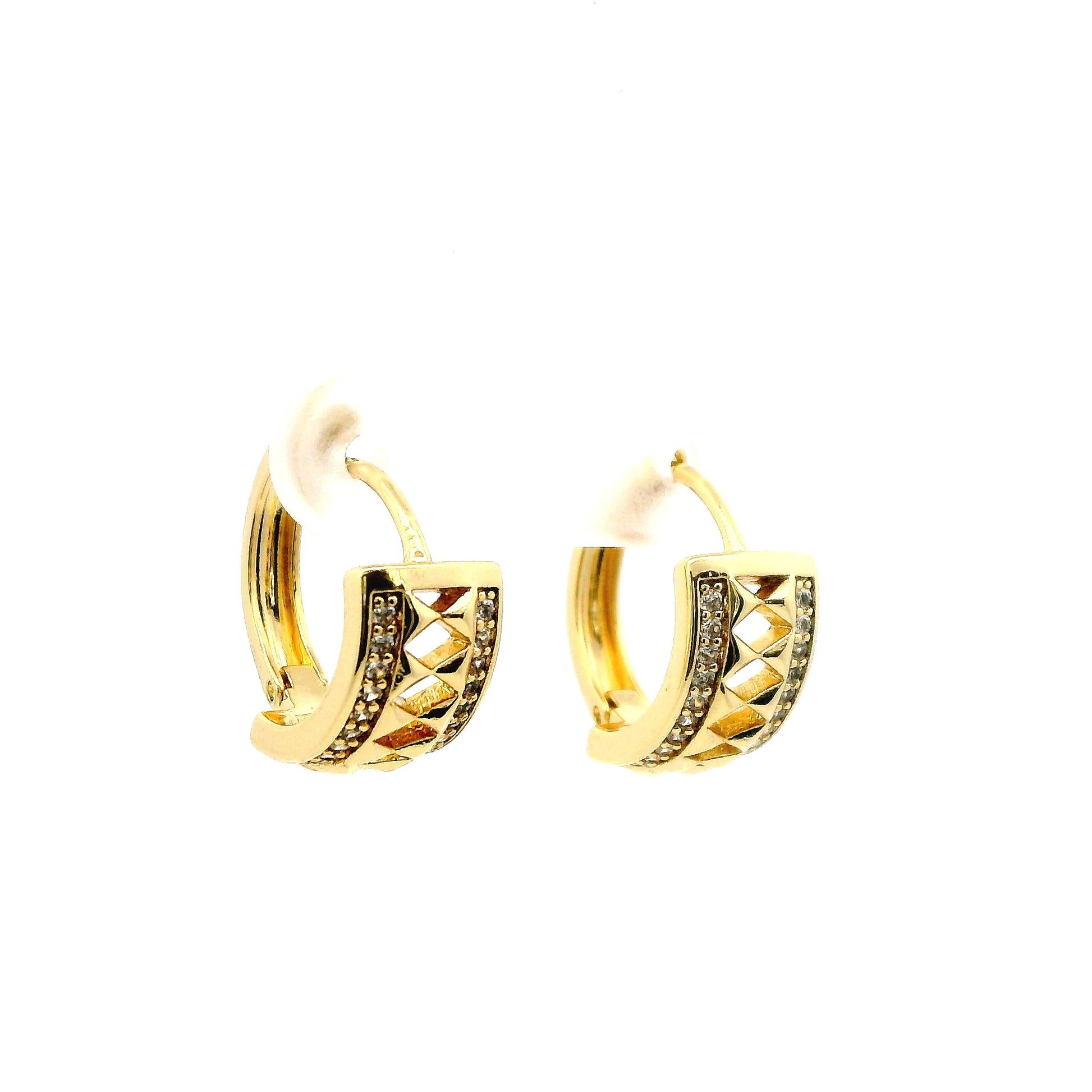 Cercei dama placati cu aur lati