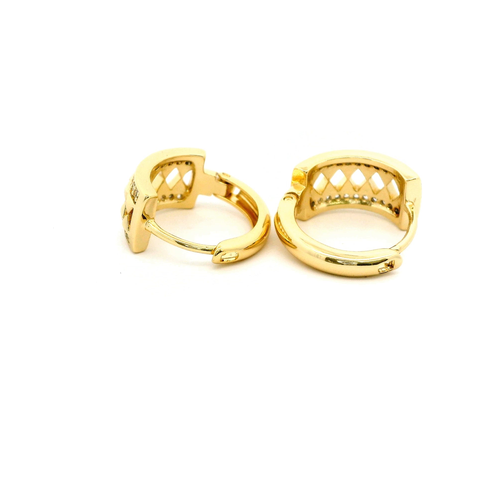 Cercei dama placati cu aur lati