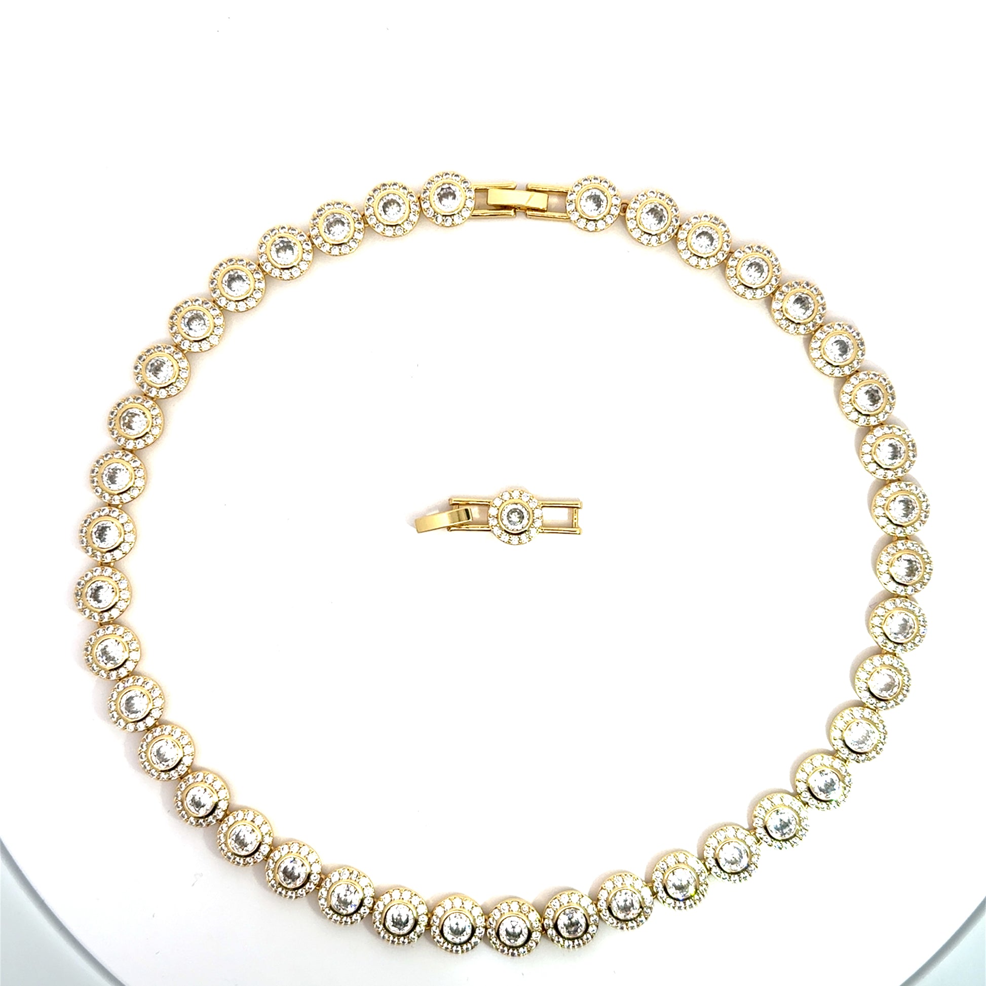 Colier damă Fashion, placat cu aur + cristale zirconia