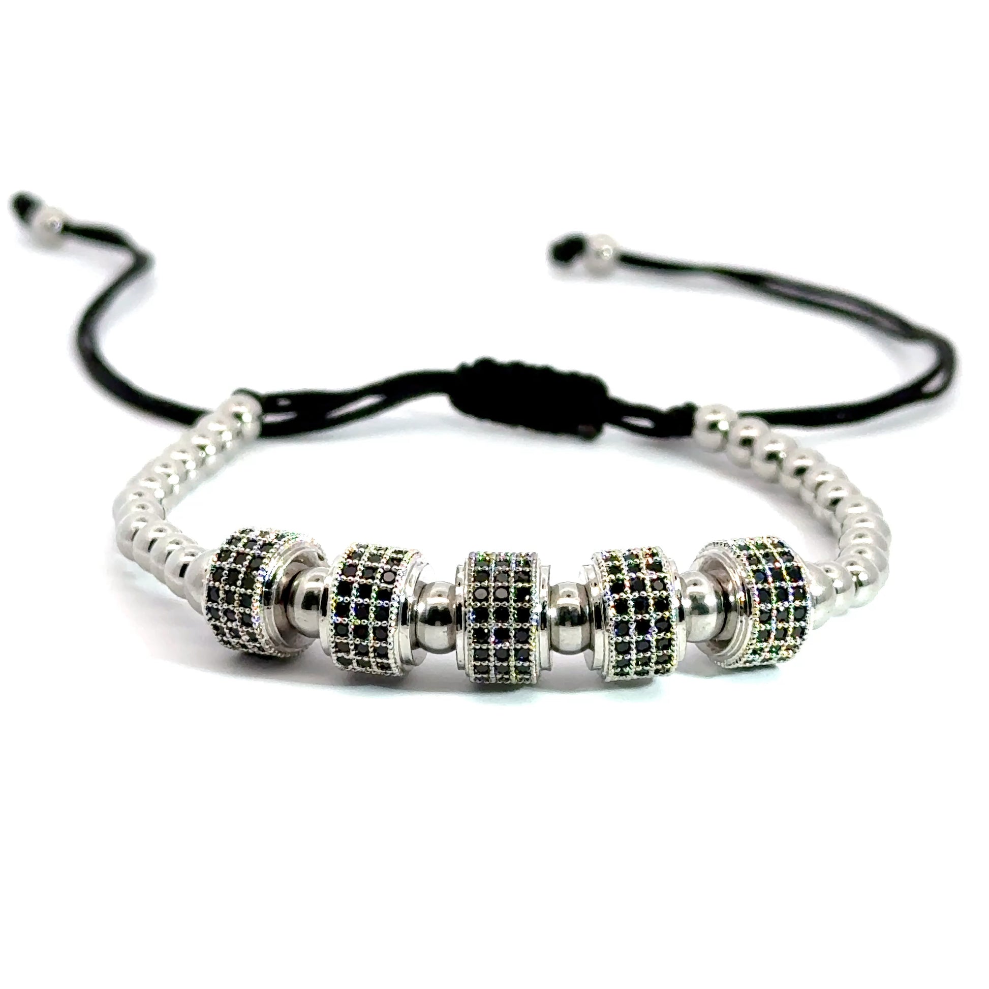 Bratara barbati din metal comun cu cristale zirconia BBB-236