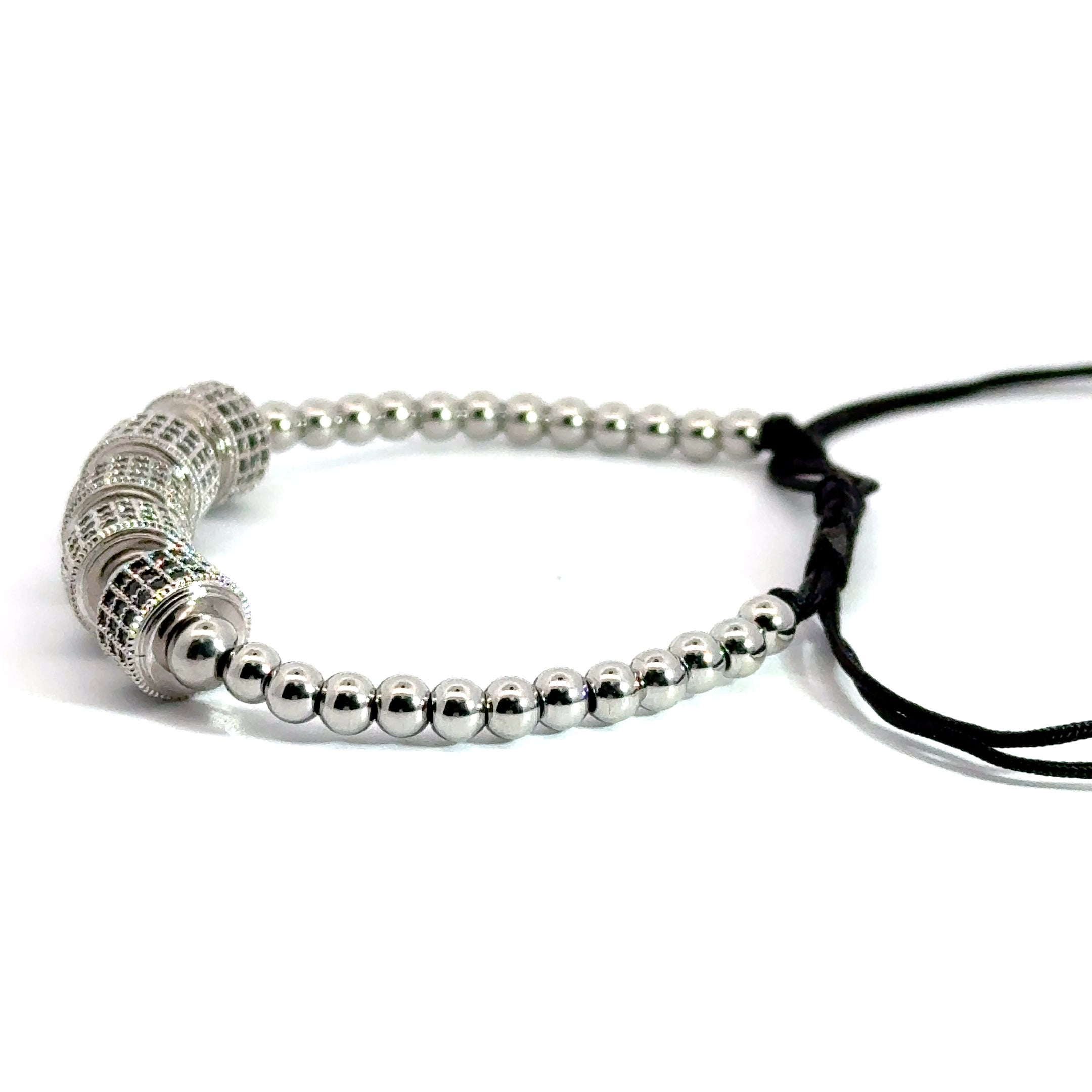 Bratara barbati din metal comun cu cristale zirconia BBB-236