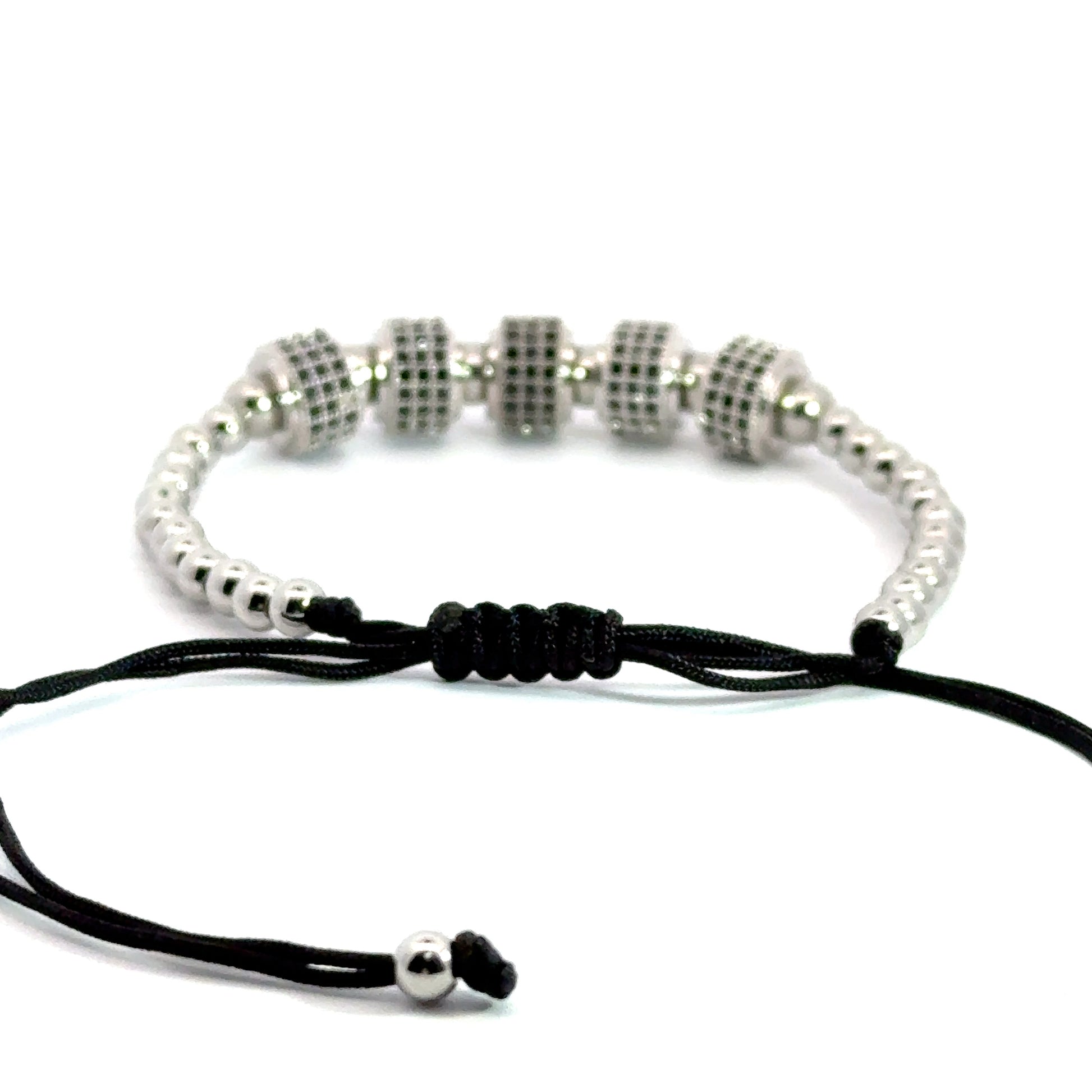 Bratara barbati din metal comun cu cristale zirconia BBB-236