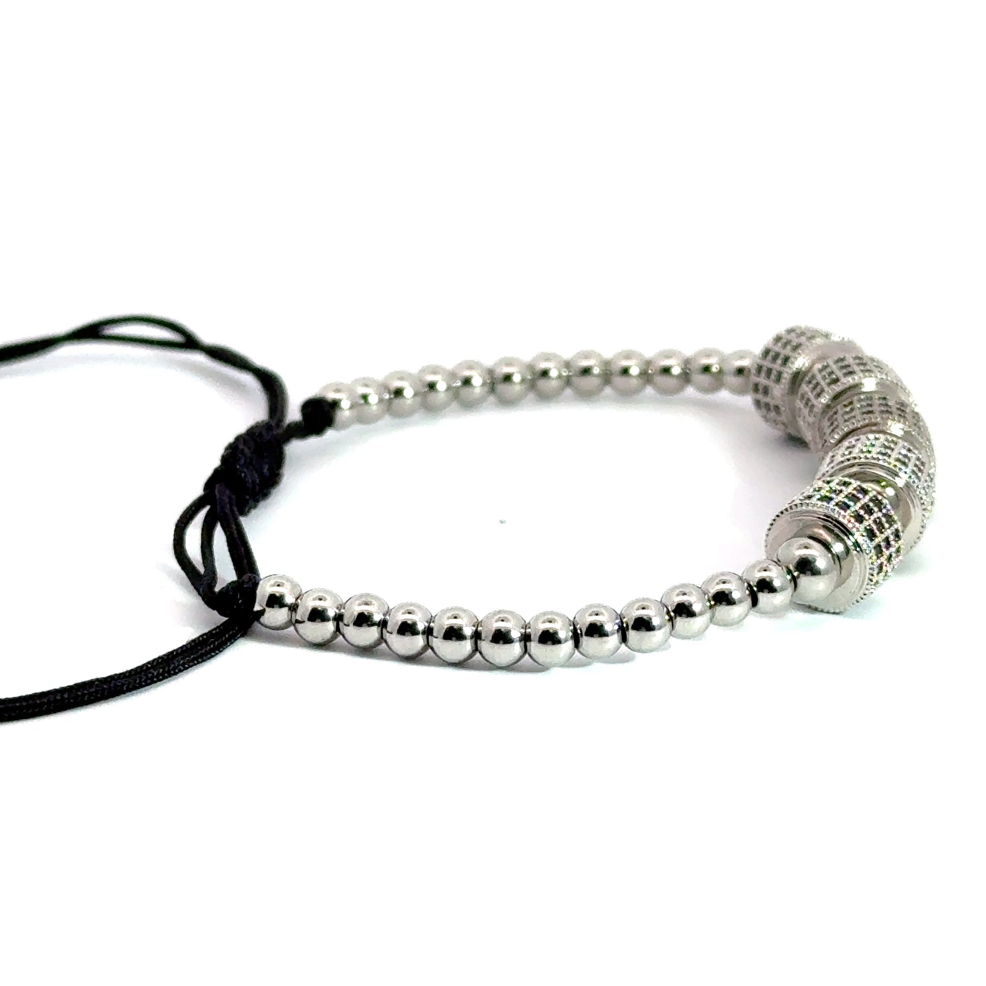 Bratara barbati din metal comun cu cristale zirconia BBB-236