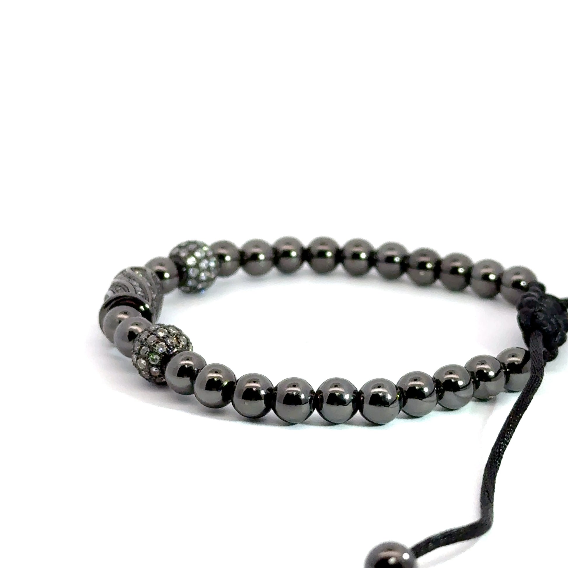 Bratara barbati Shamballa Ball & Tube Cubic Zirconia