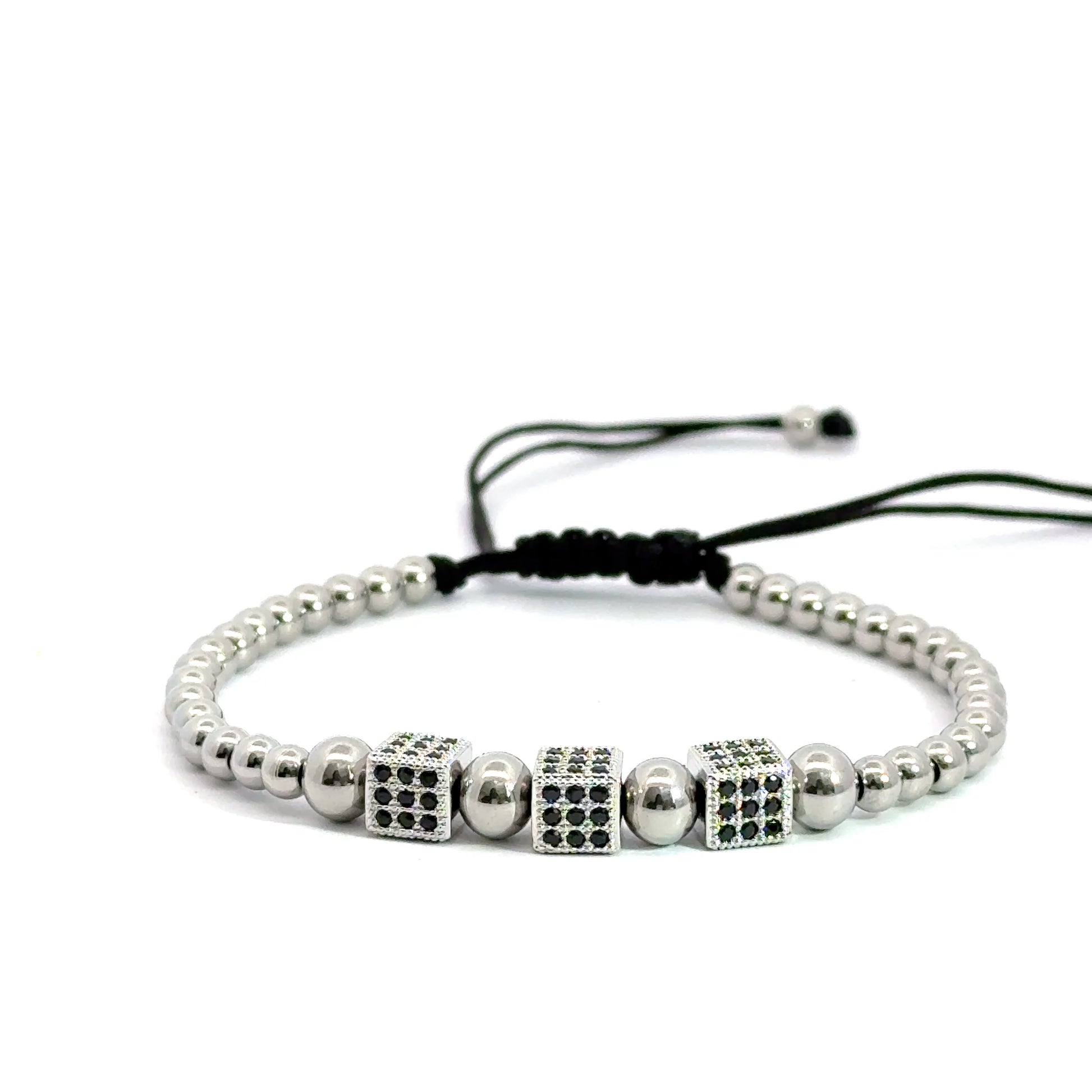 Bratara barbati cu trei zaruri din metal comun