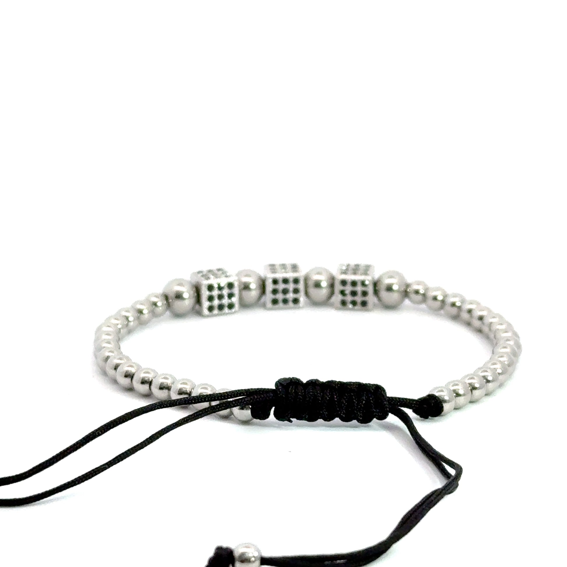 Bratara barbati cu trei zaruri din metal comun