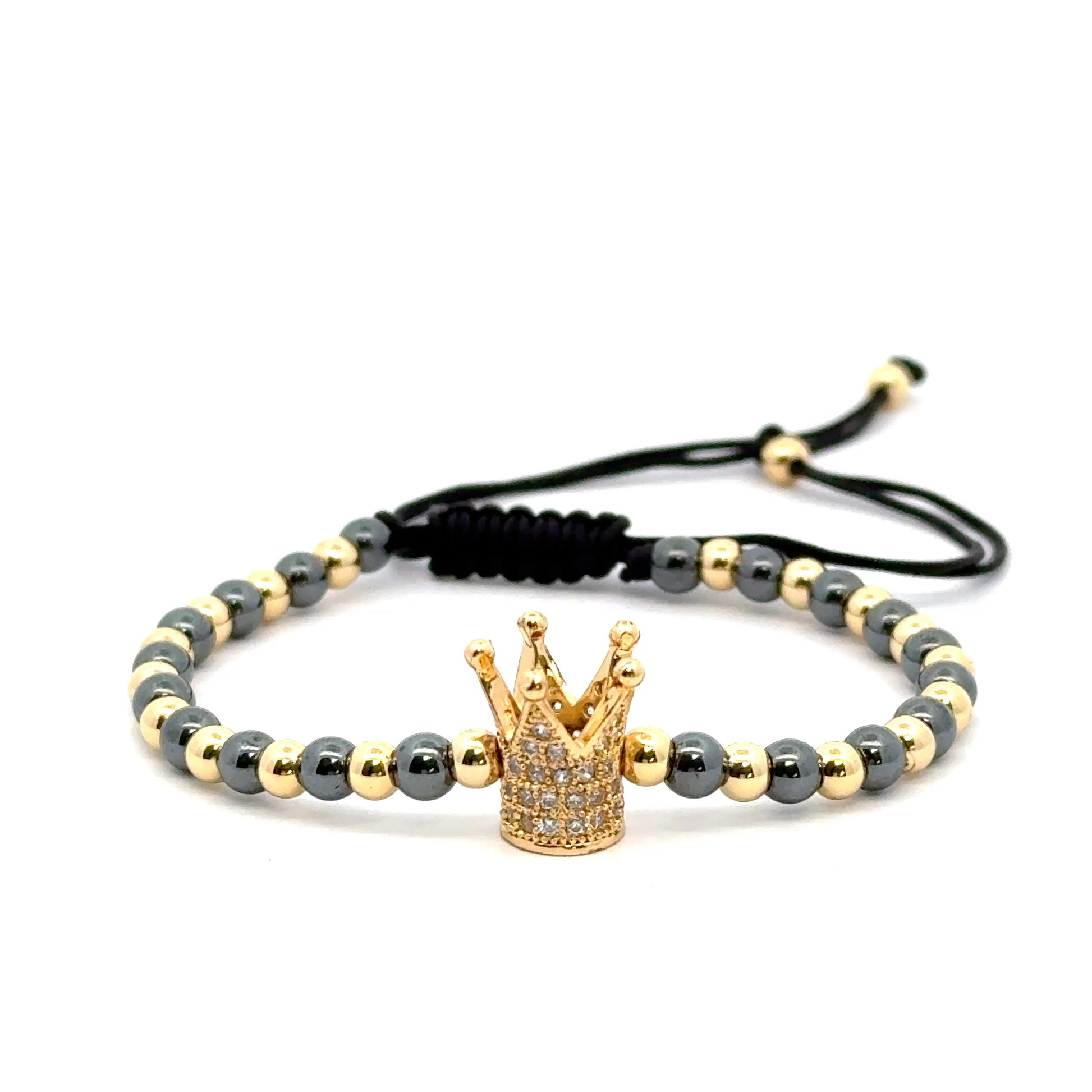 Bratara barbati King Crown White Cubic Zirconia