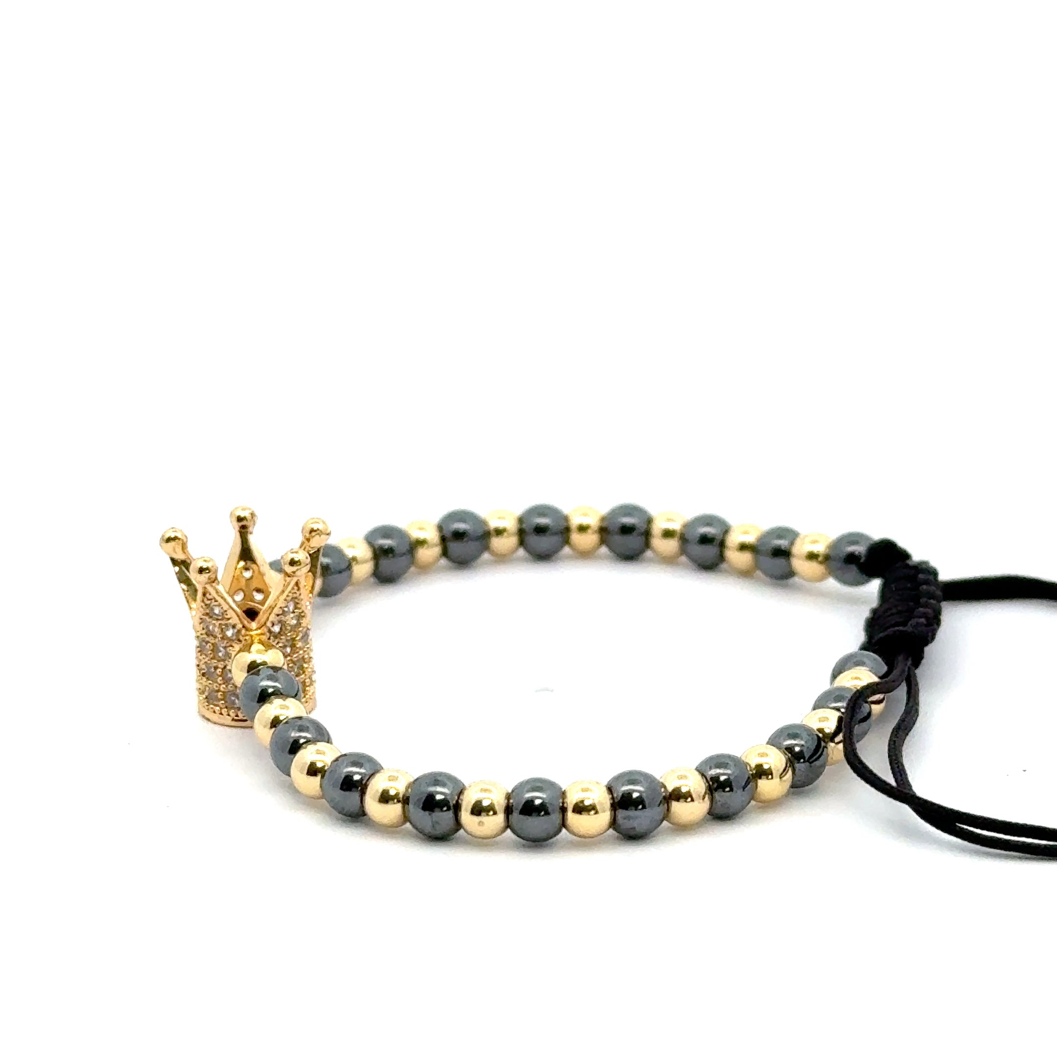 Bratara barbati King Crown White Cubic Zirconia