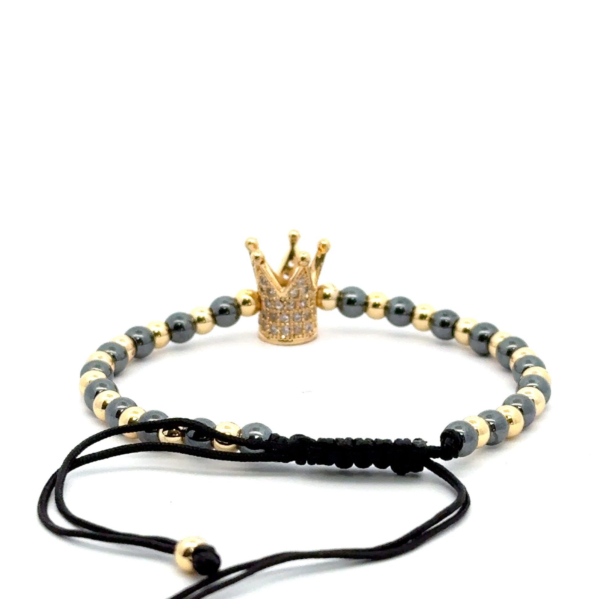 Bratara barbati King Crown White Cubic Zirconia