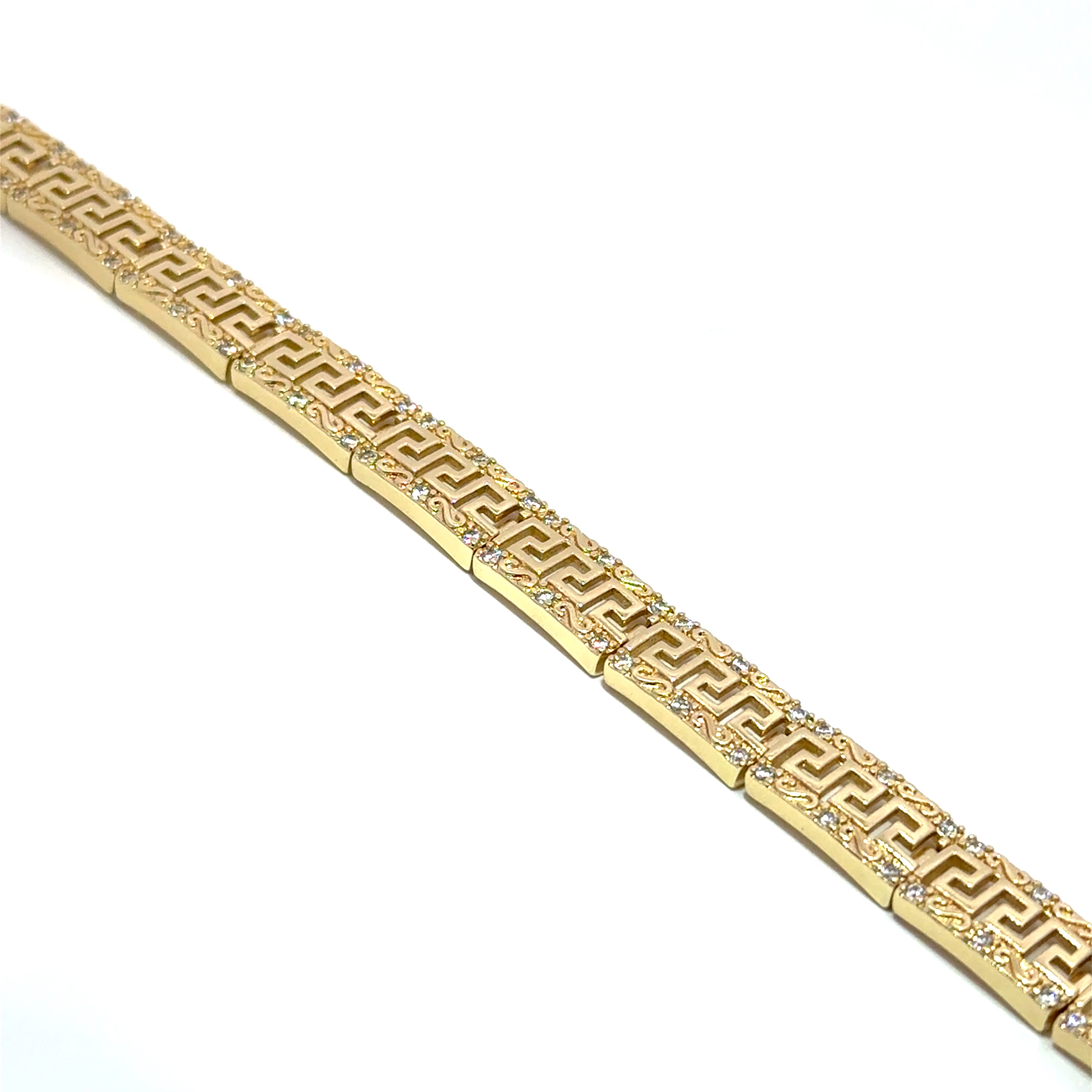 Bratara dama din metal comun, placata cu aur in forma dreptunghiulara