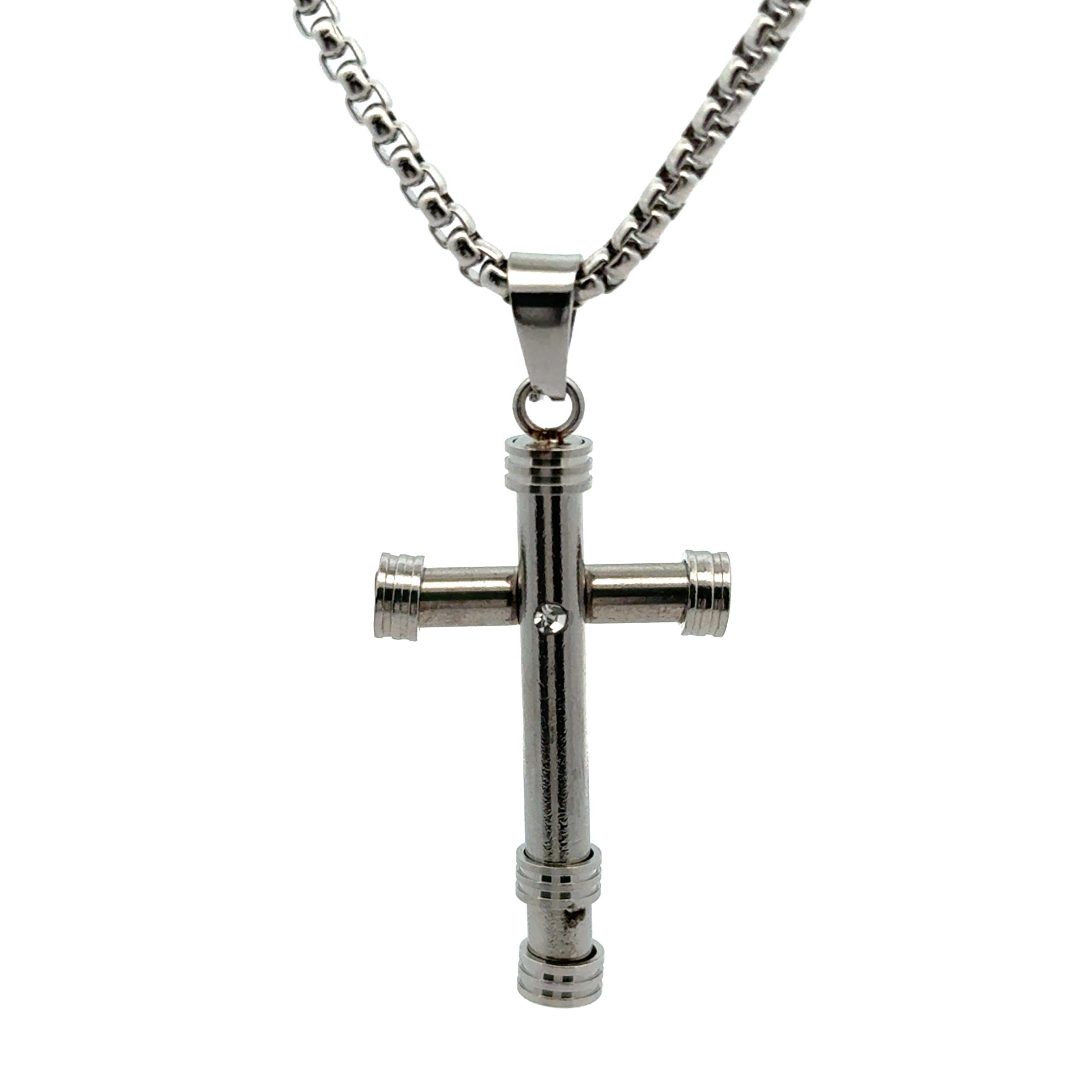 Lant barbati din metal comun si zirconiu